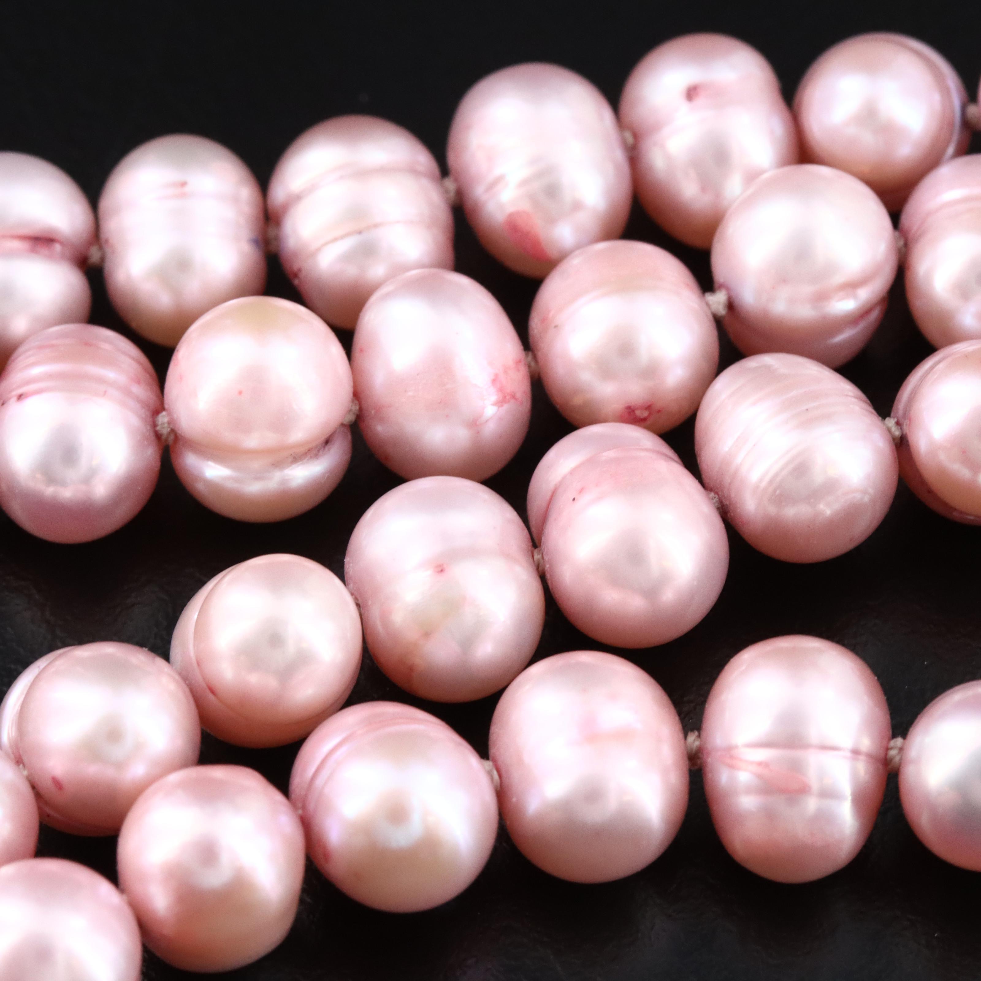 7.50 – 9.50 MM Pearl Necklace with 14K Clasp