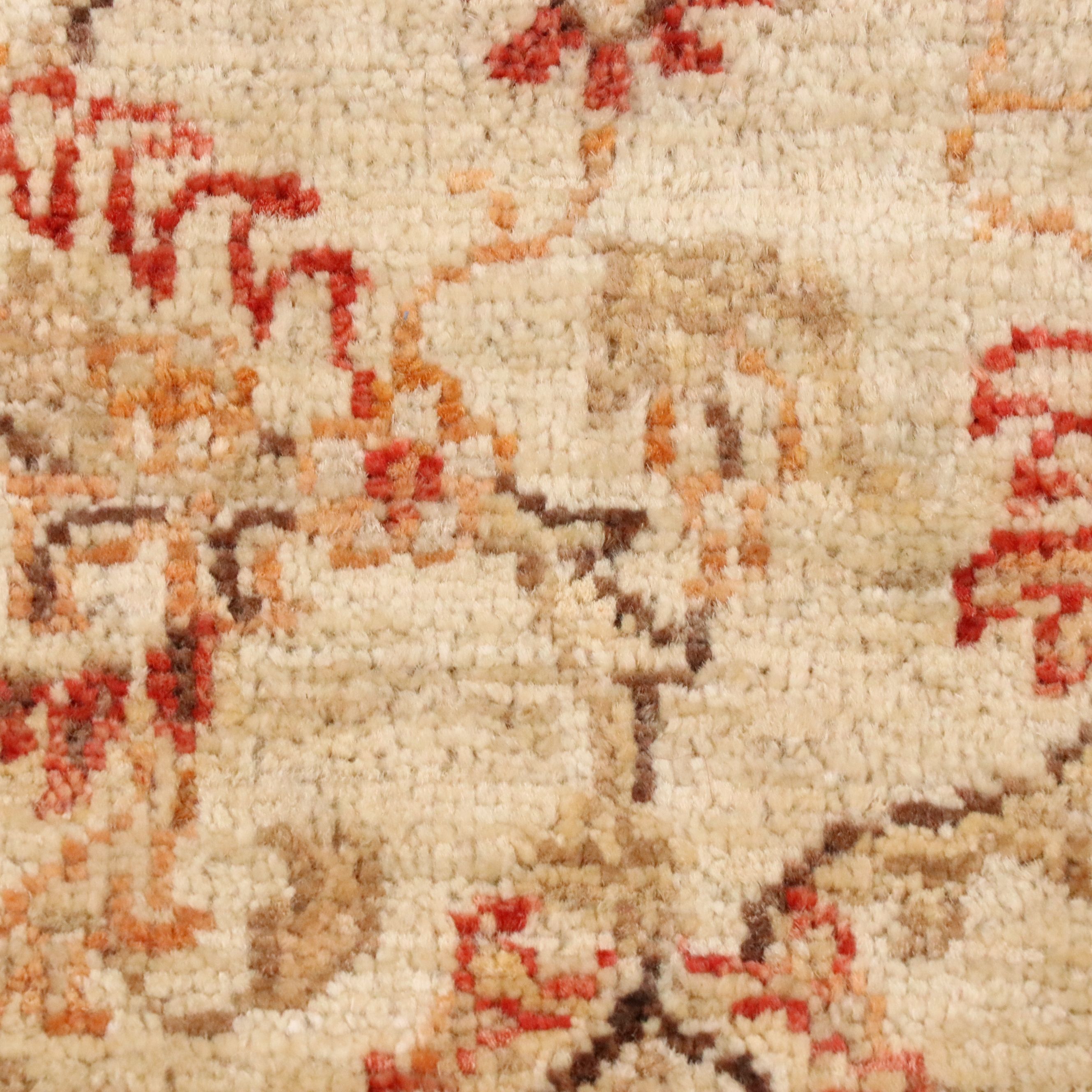 2'9 x 4'1 Hand-Knotted Indian Agra Accent Rug