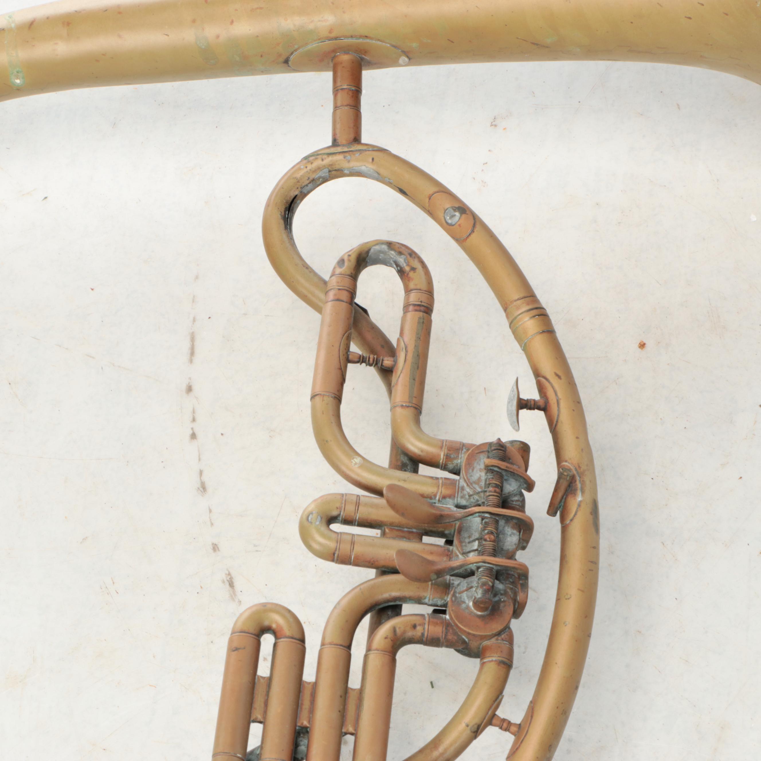 Hall & Quinby Brass Finish French Horn, Late 19th Century