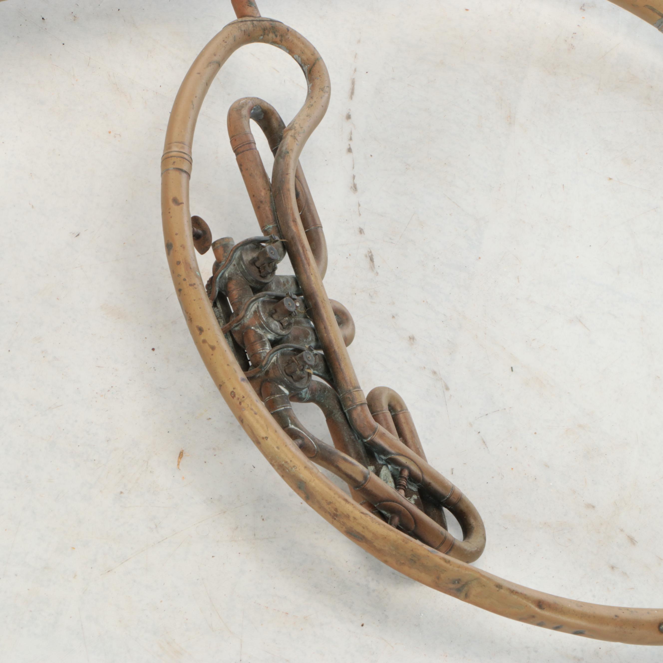 Hall & Quinby Brass Finish French Horn, Late 19th Century