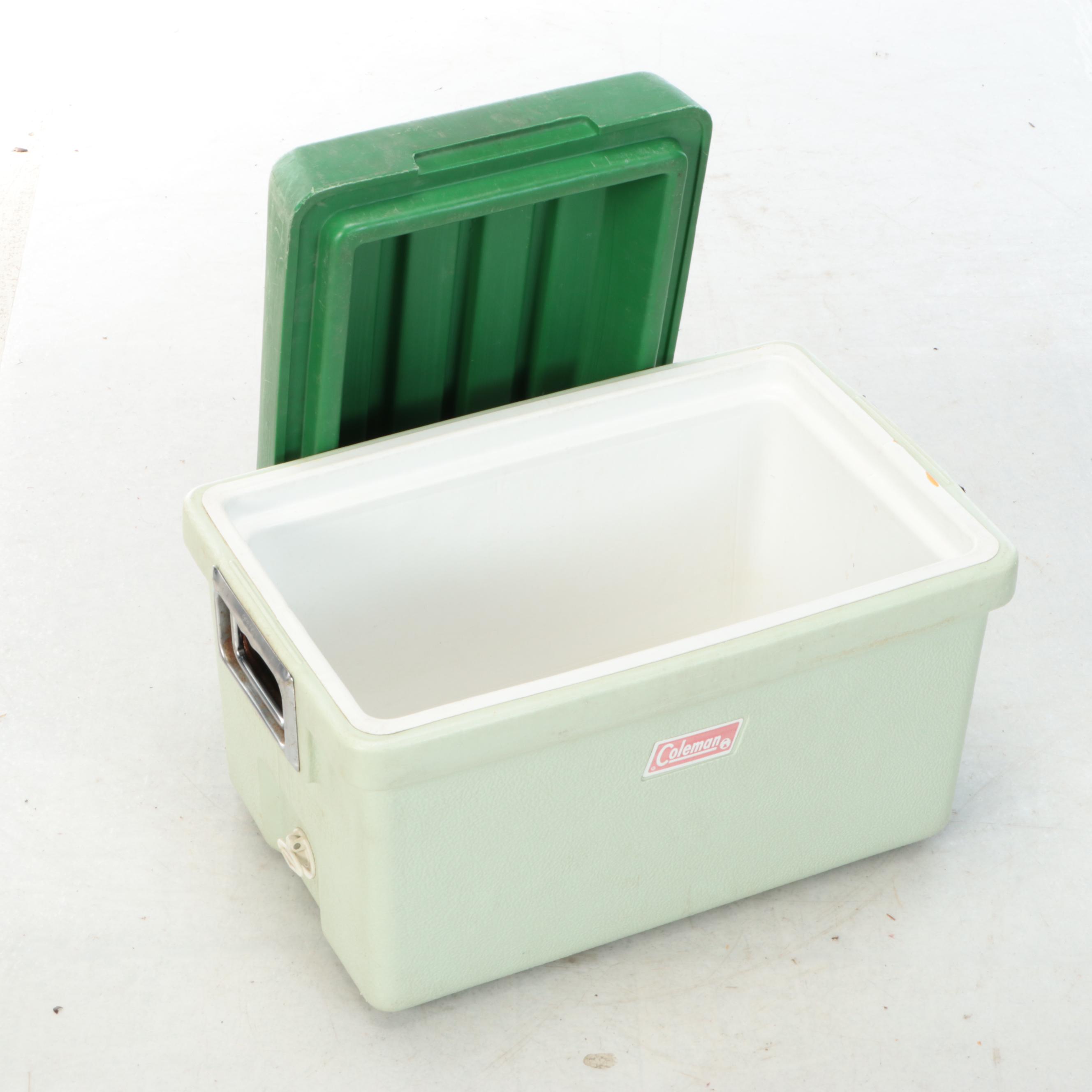 Coleman Green Polylite Cooler, 1970s