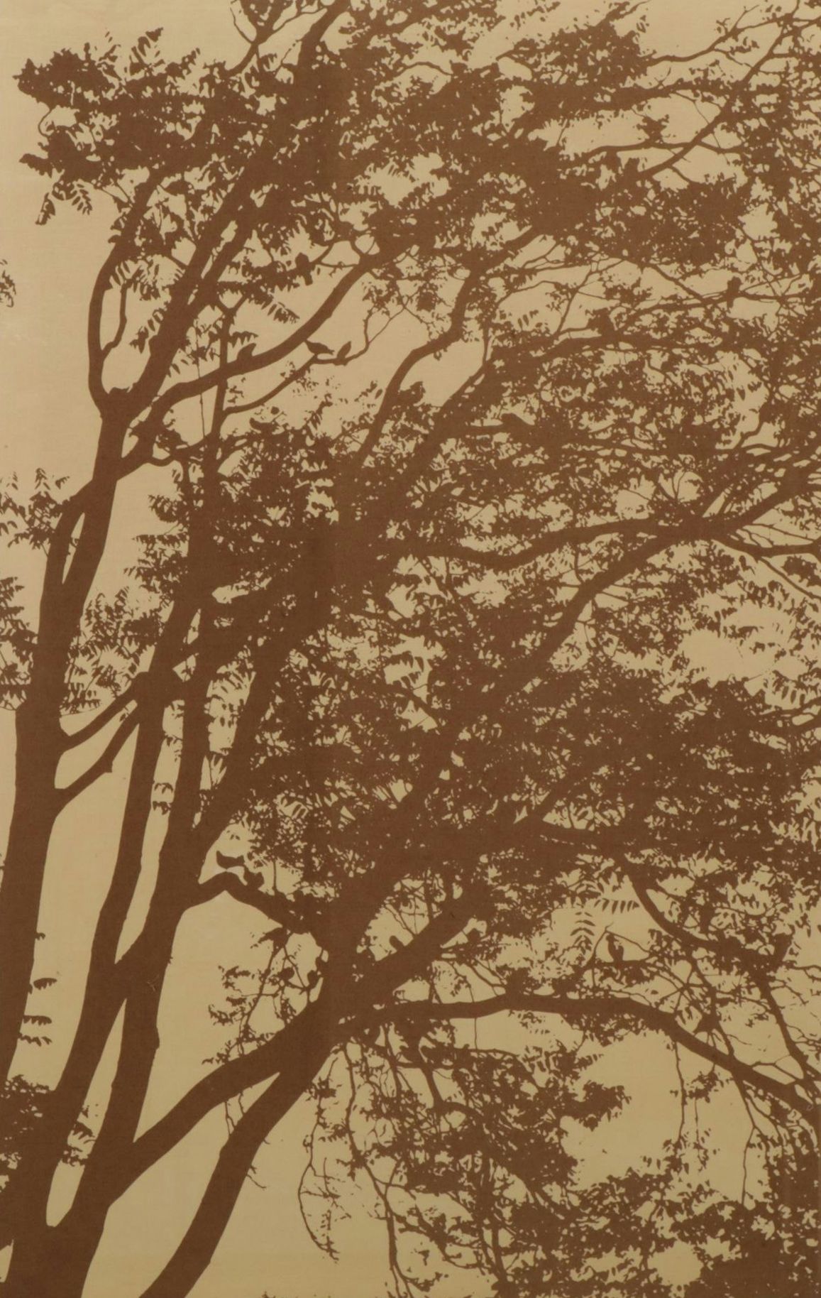 Marimekko "Maija Isola: Tuuli" Stretched Fabric with Branch Silhouettes, 1972