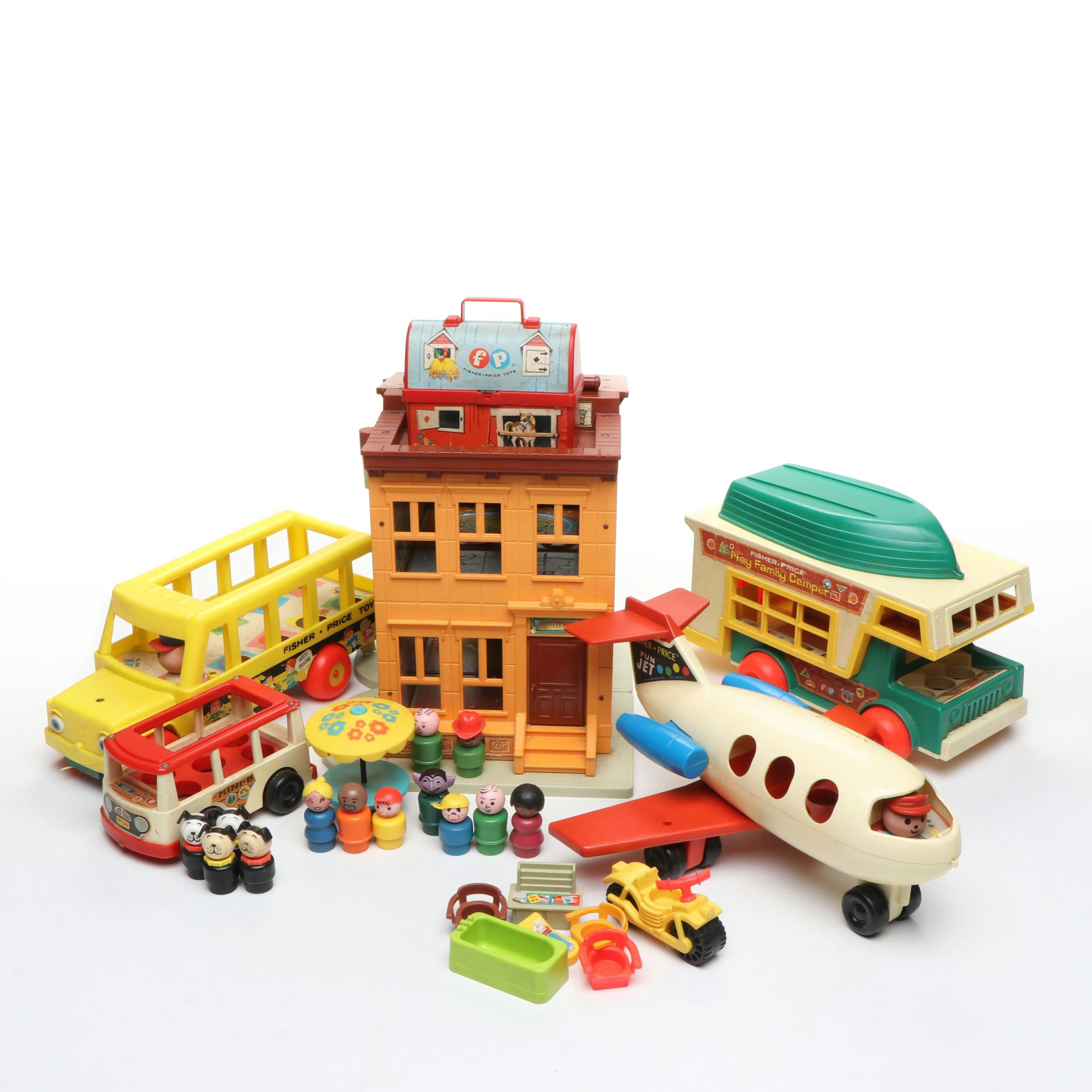 Fisher-Price Sesame Street Dollhouse with Little People Vehicles and Accessories