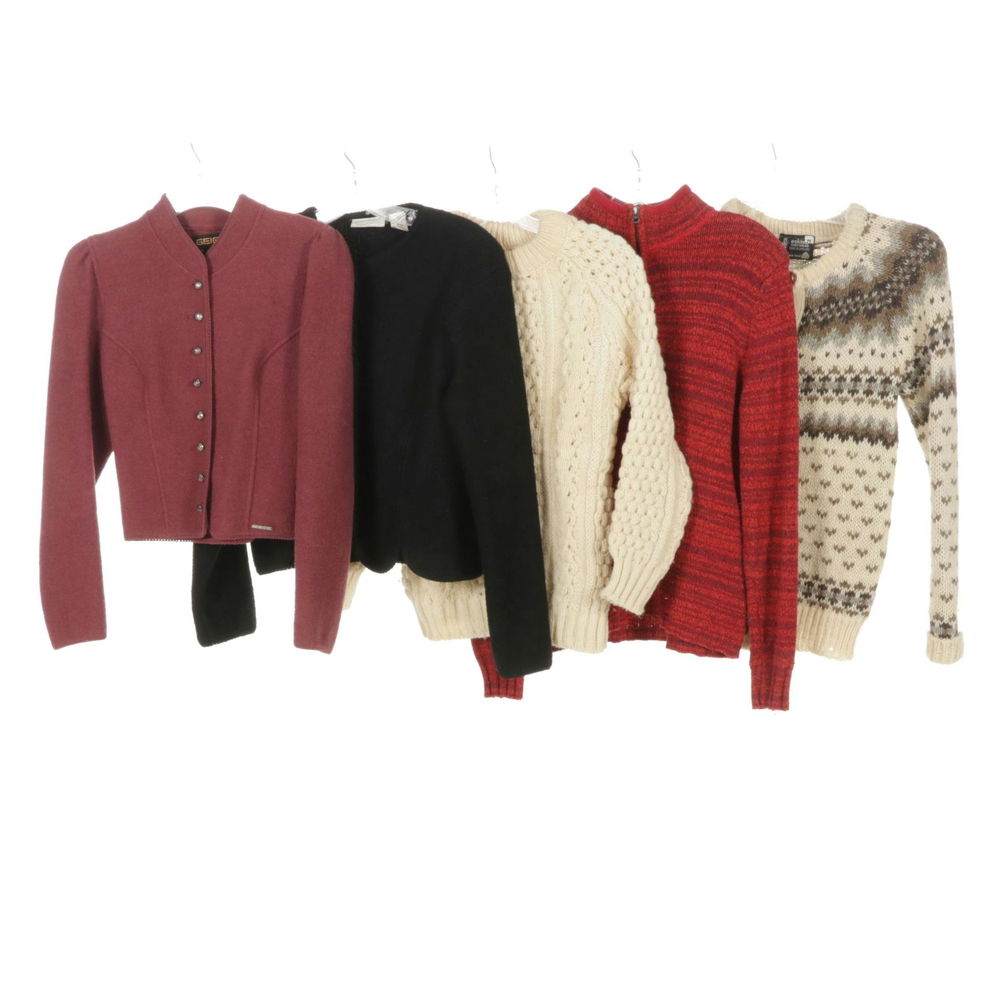 Neiman-Marcus, Malinmor, Nell Flowers, Eskimo Knitwear, and More Wool Sweaters