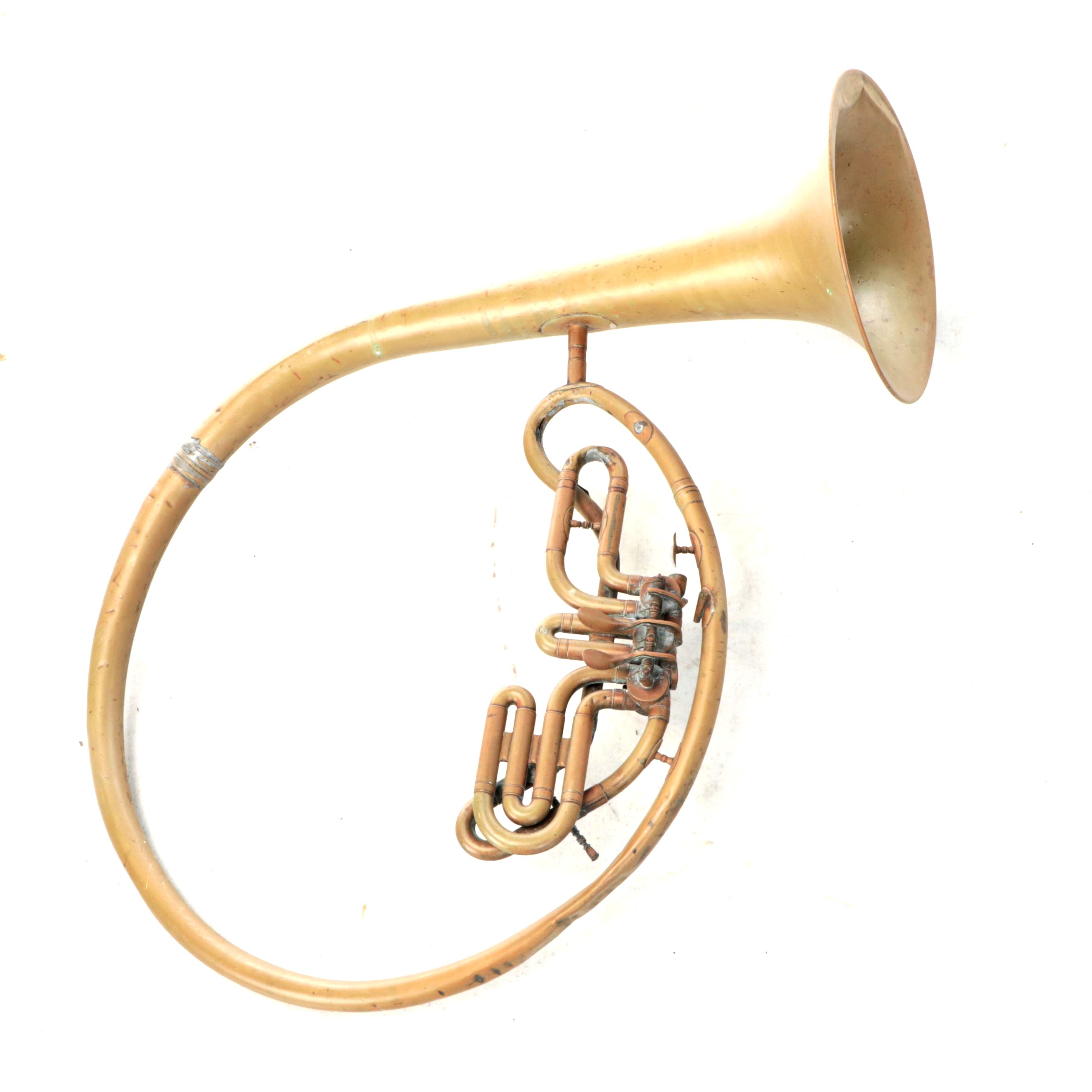Hall & Quinby Brass Finish French Horn, Late 19th Century