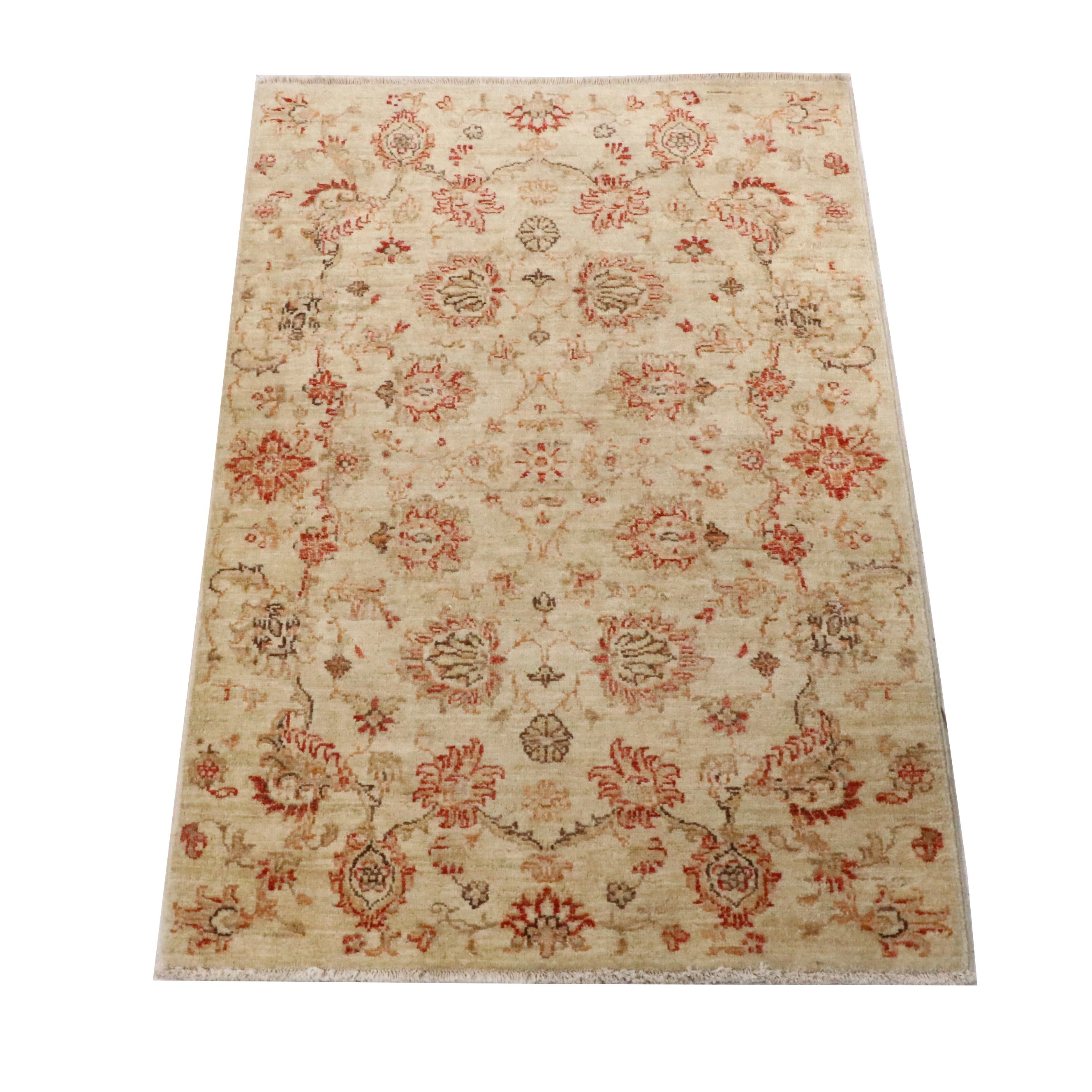 2'9 x 4'1 Hand-Knotted Indian Agra Accent Rug