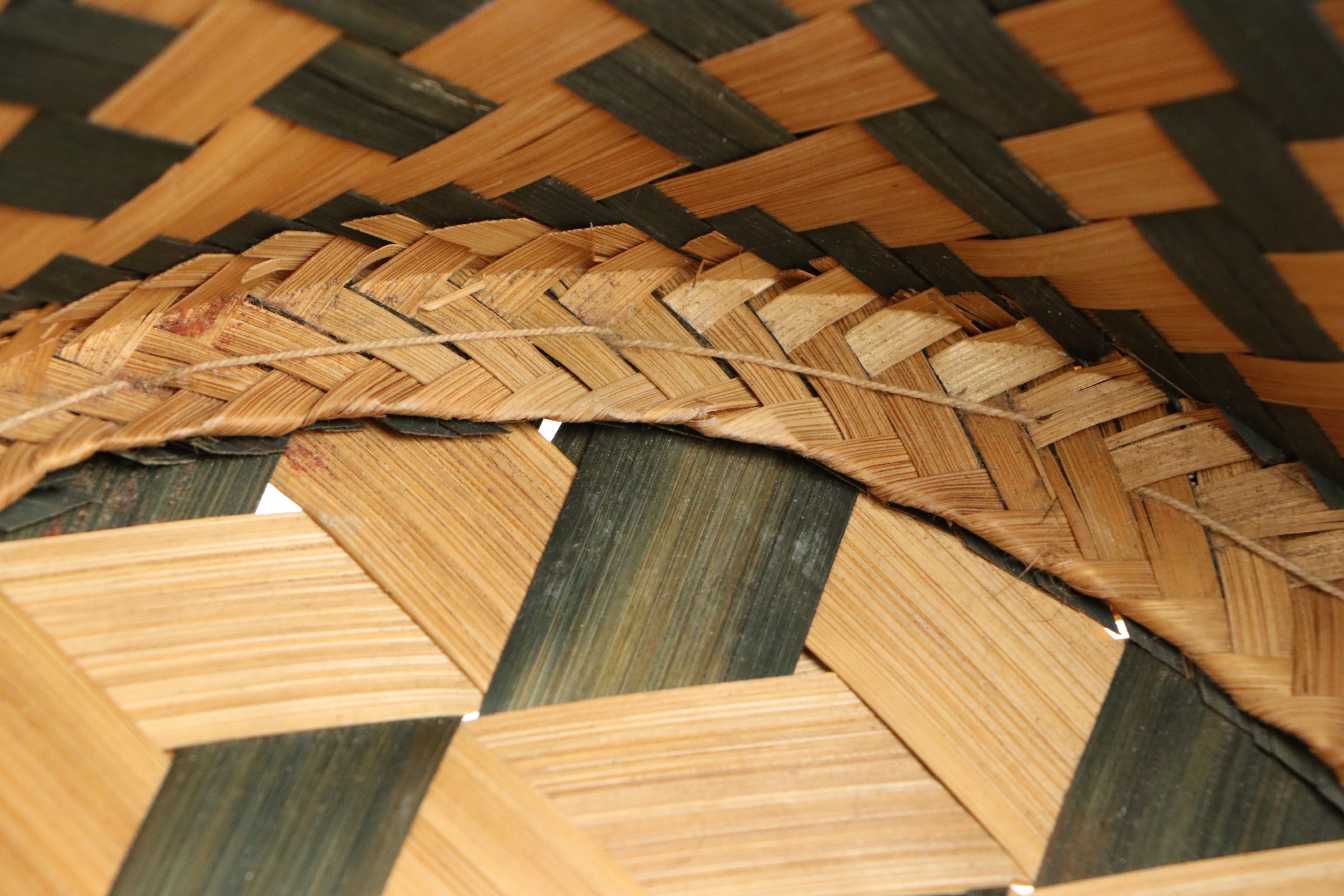 American Folk Art Flat Woven Cylindrical Nesting Boxes, 20th Century