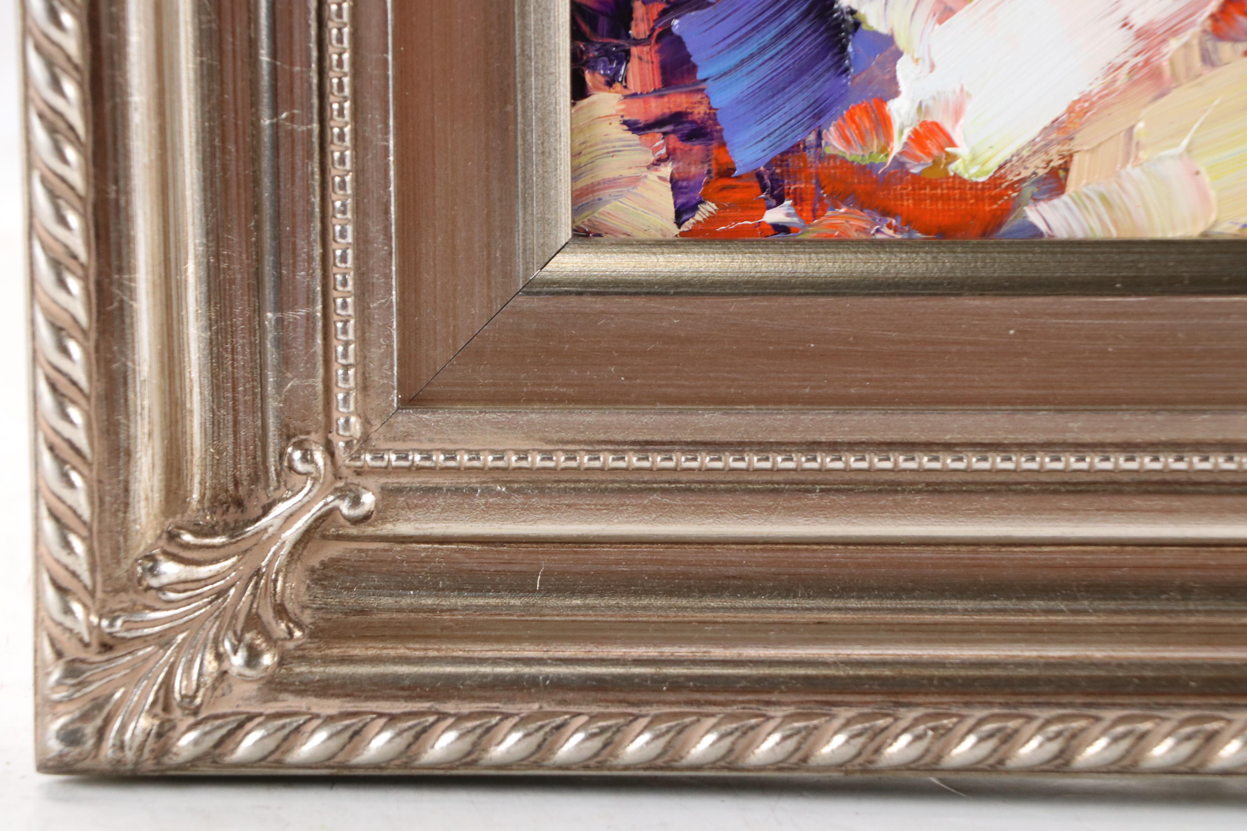 Serguei Novitchkov Stylized Landscape Oil Painting "Beach Ablaze," 2025