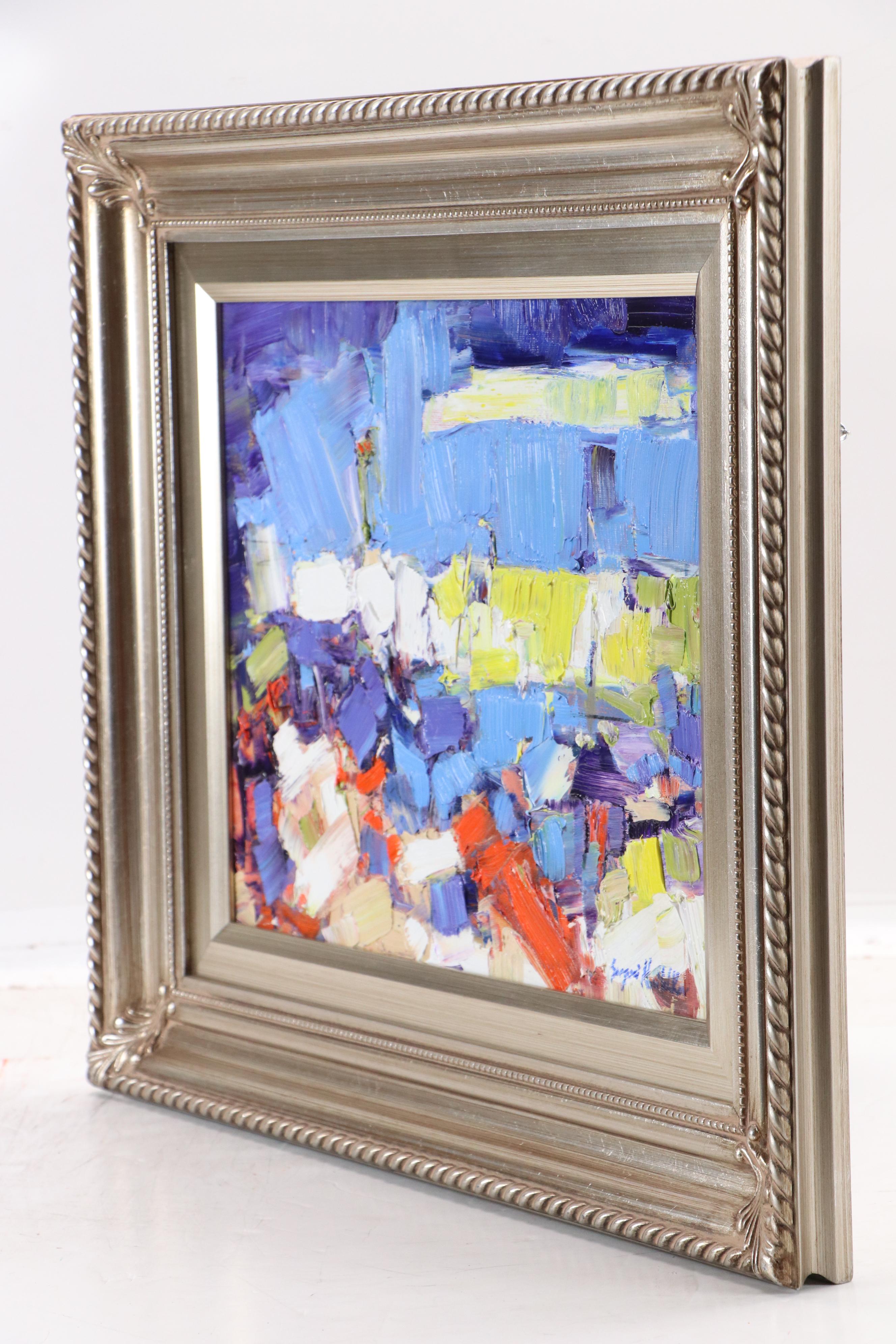 Serguei Novitchkov Stylized Landscape Oil Painting "Beach Ablaze," 2025