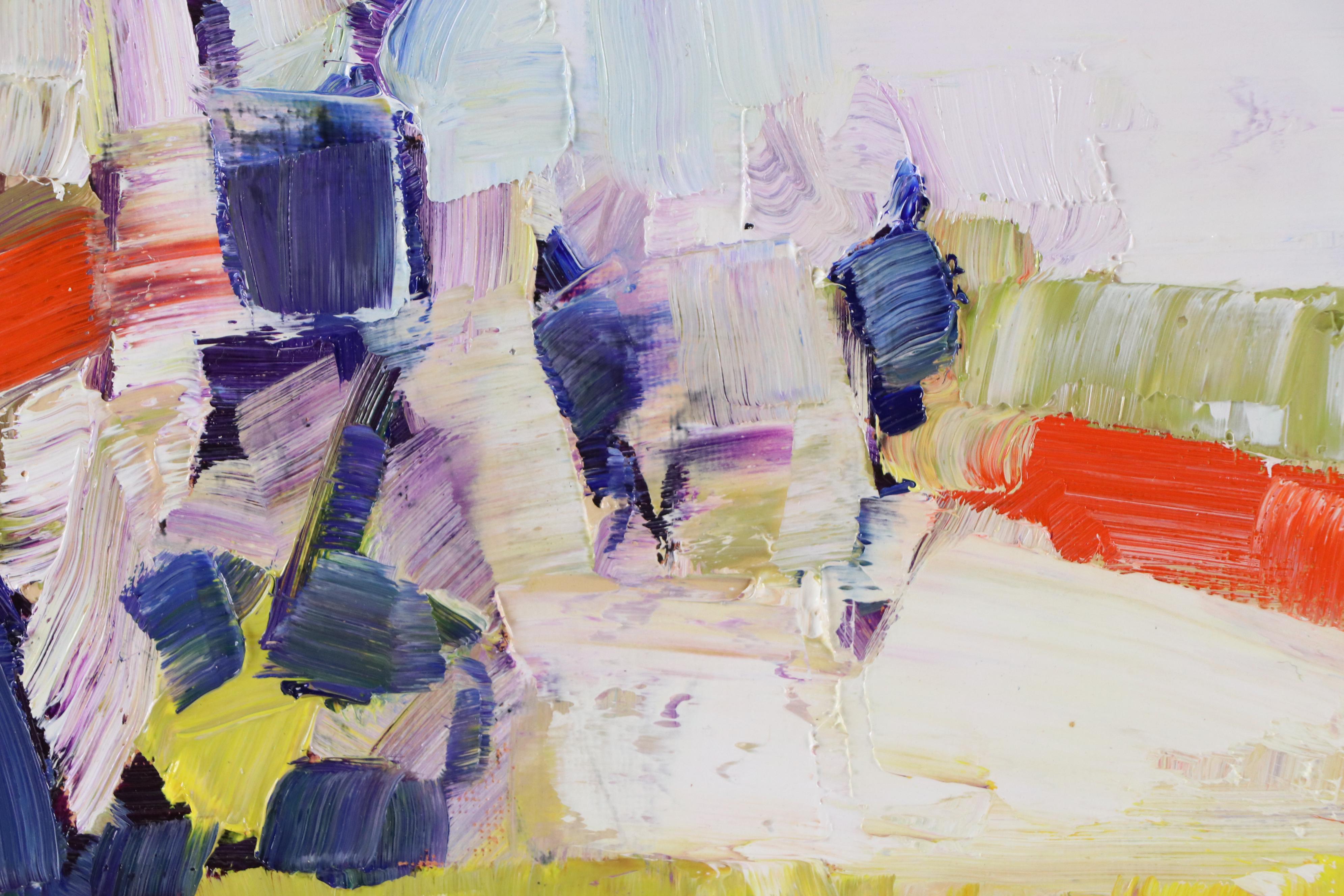 Serguei Novitchkov Stylized Landscape Oil Painting "Shimmer of Heat," 2025