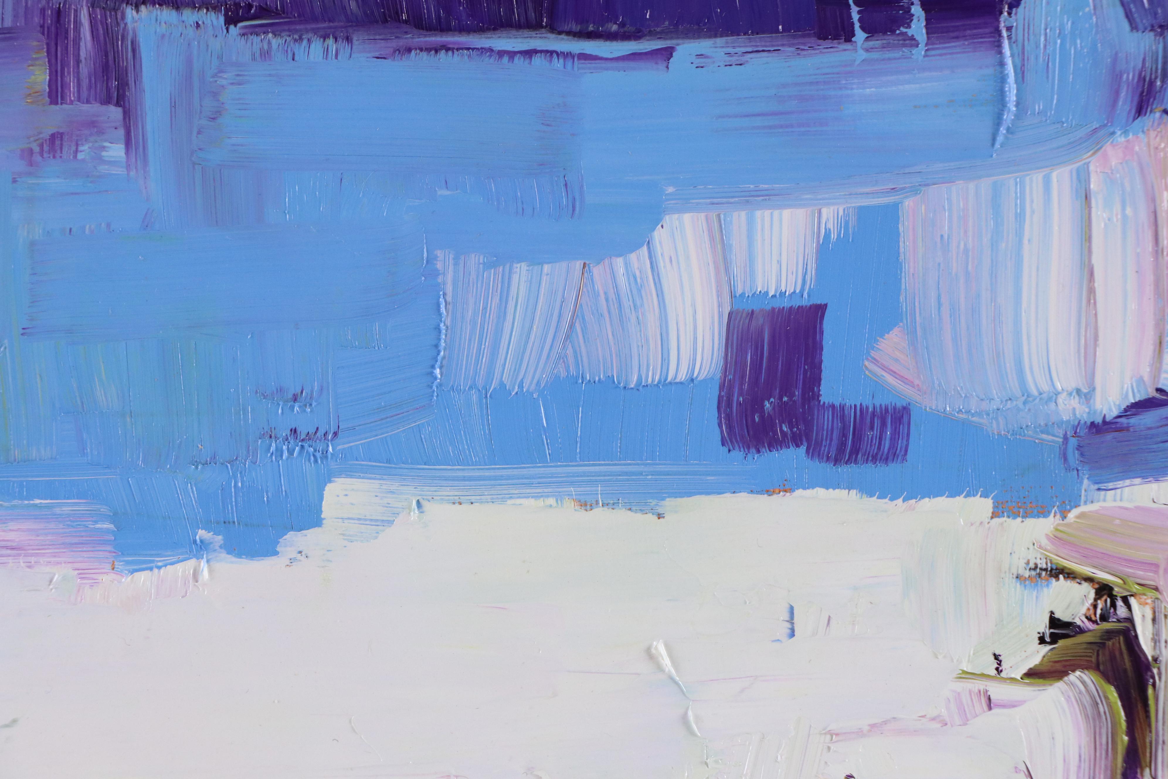 Serguei Novitchkov Stylized Landscape Oil Painting "Shimmer of Heat," 2025