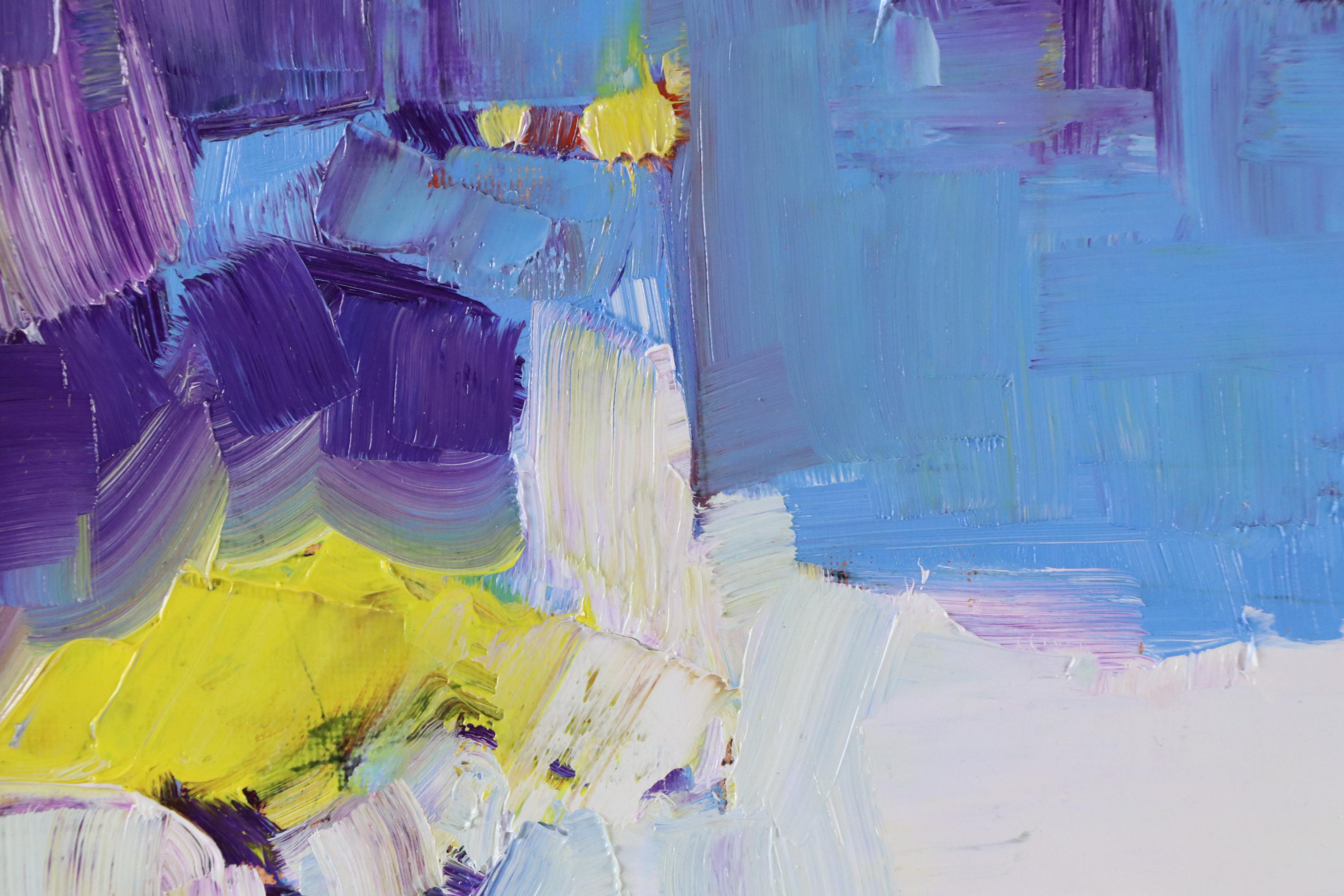 Serguei Novitchkov Stylized Landscape Oil Painting "Shimmer of Heat," 2025