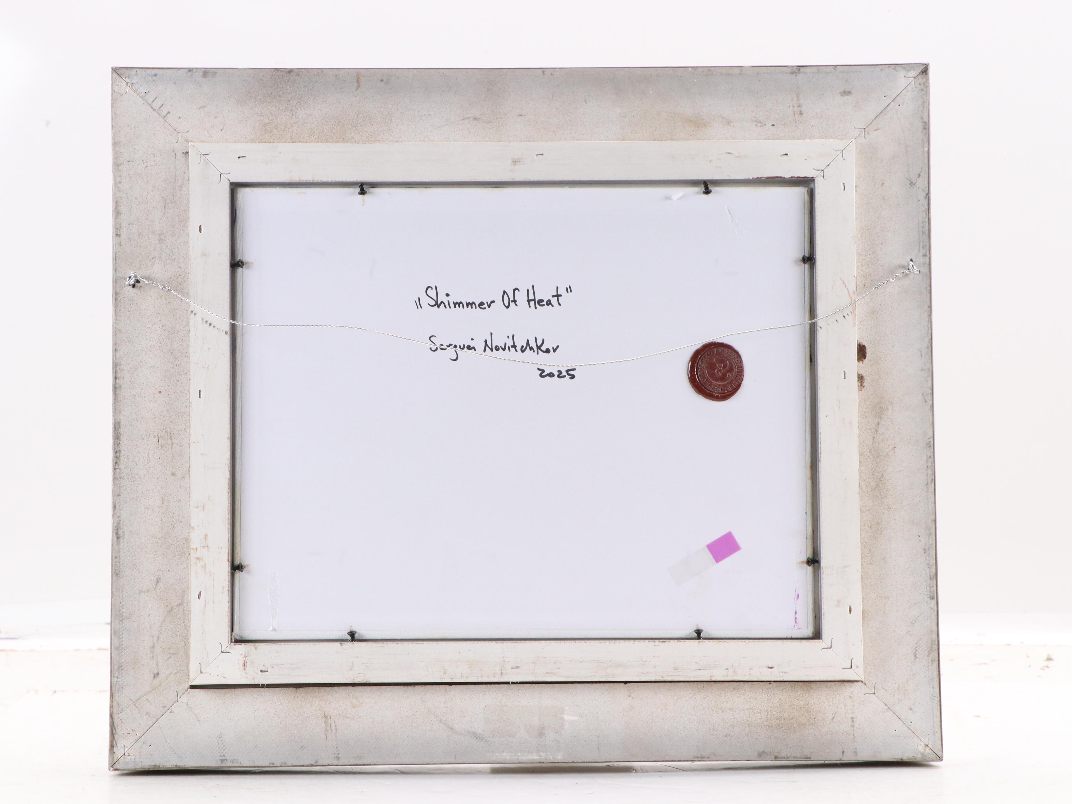 Serguei Novitchkov Stylized Landscape Oil Painting "Shimmer of Heat," 2025