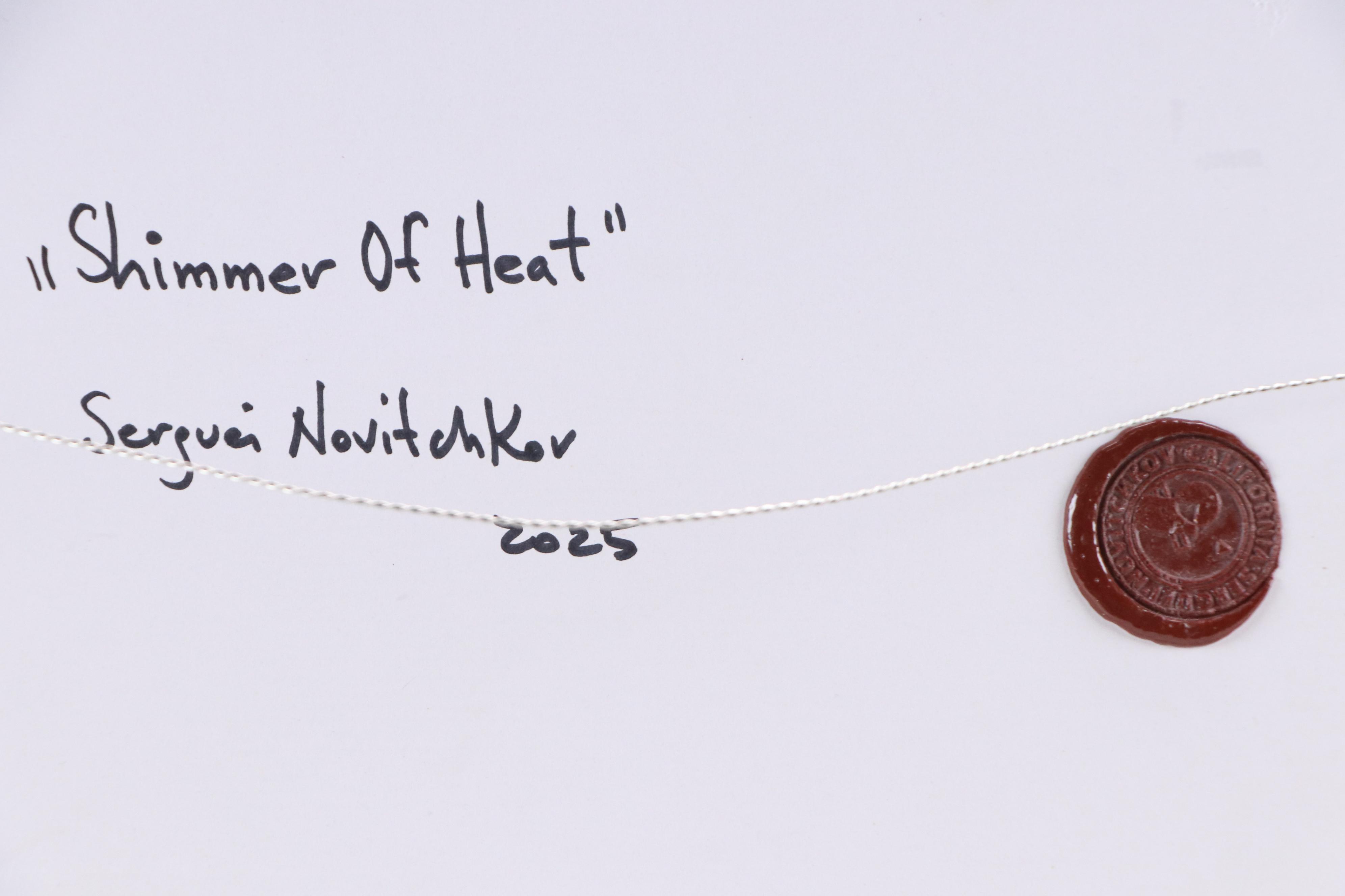 Serguei Novitchkov Stylized Landscape Oil Painting "Shimmer of Heat," 2025