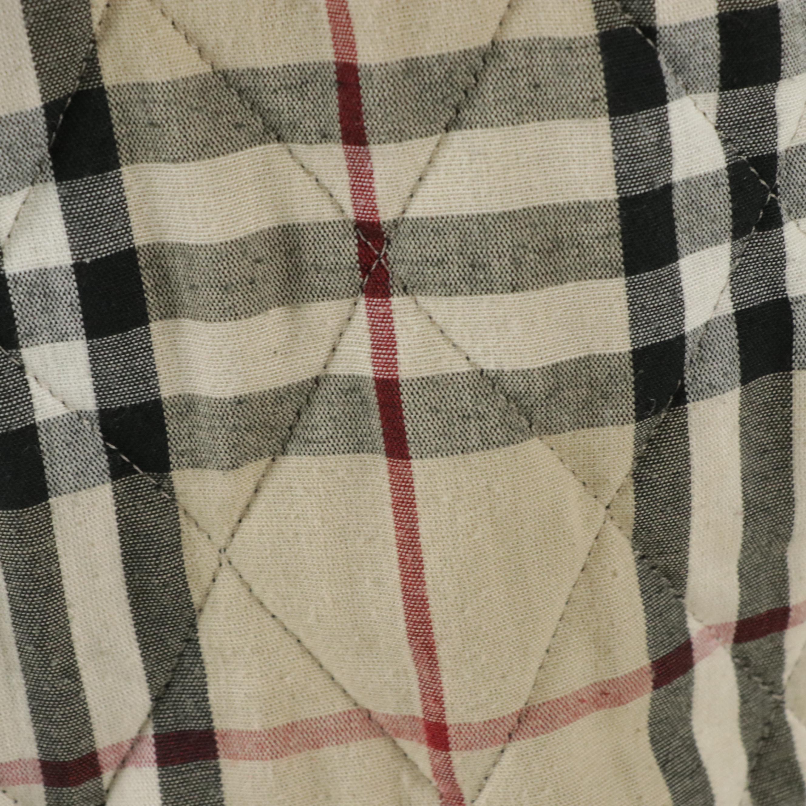 Burberry London Quilted Barn Jacket with Check Lining