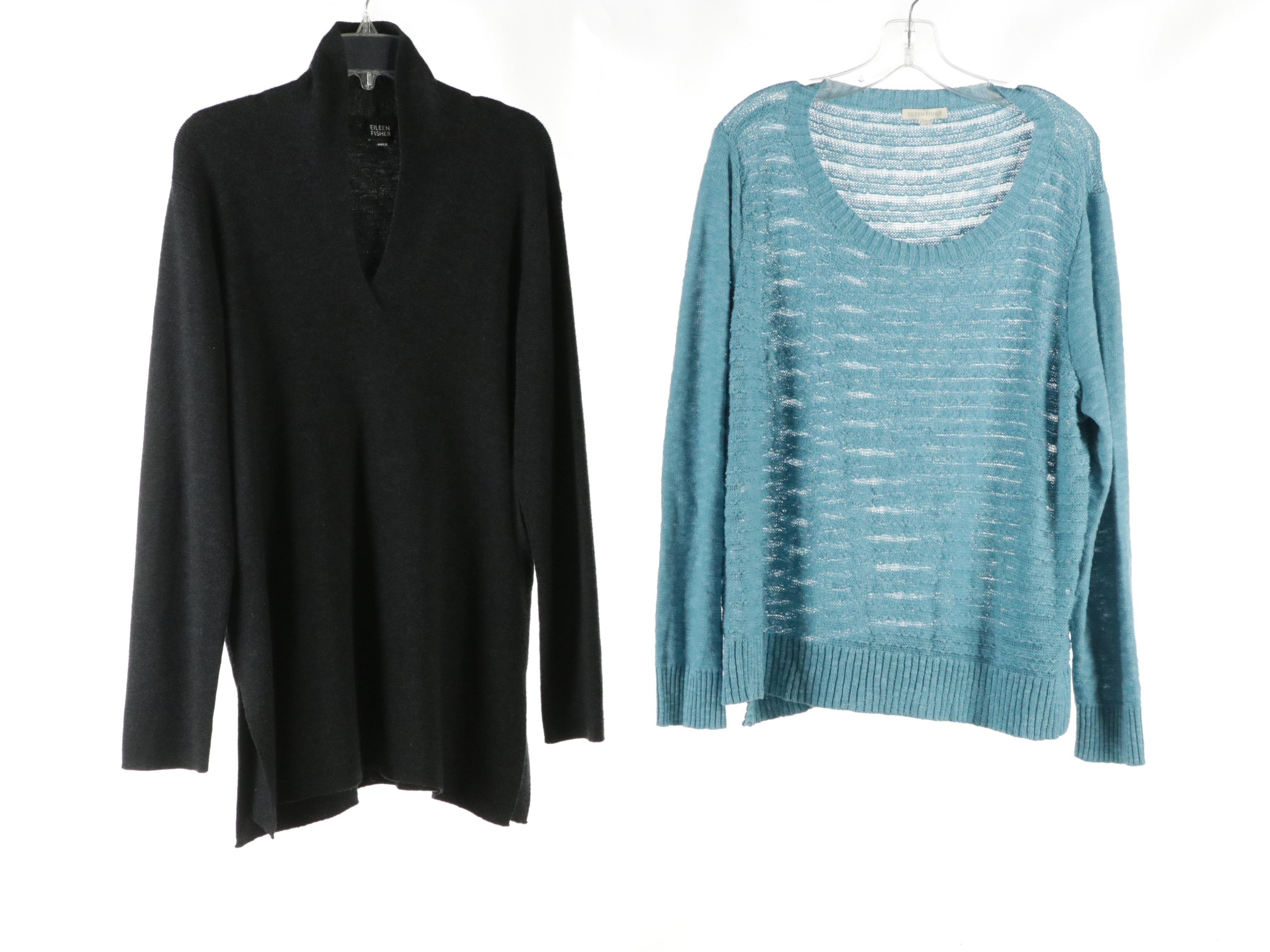 Eileen Fisher Sweaters and Down Quilted Nylon Hooded Vest