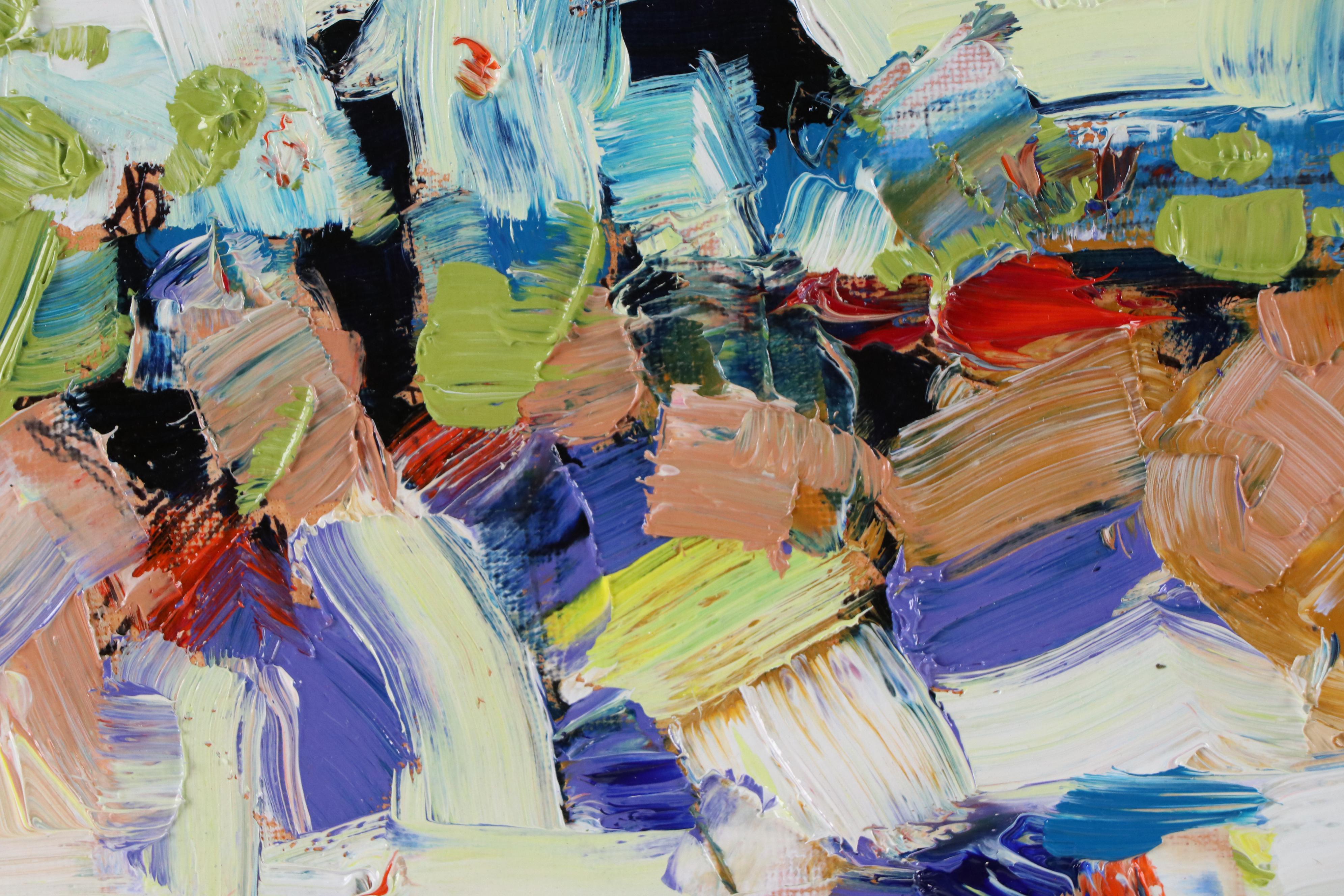 Serguei Novitchkov Stylized Landscape Oil Painting "Blazing Serenity," 2025