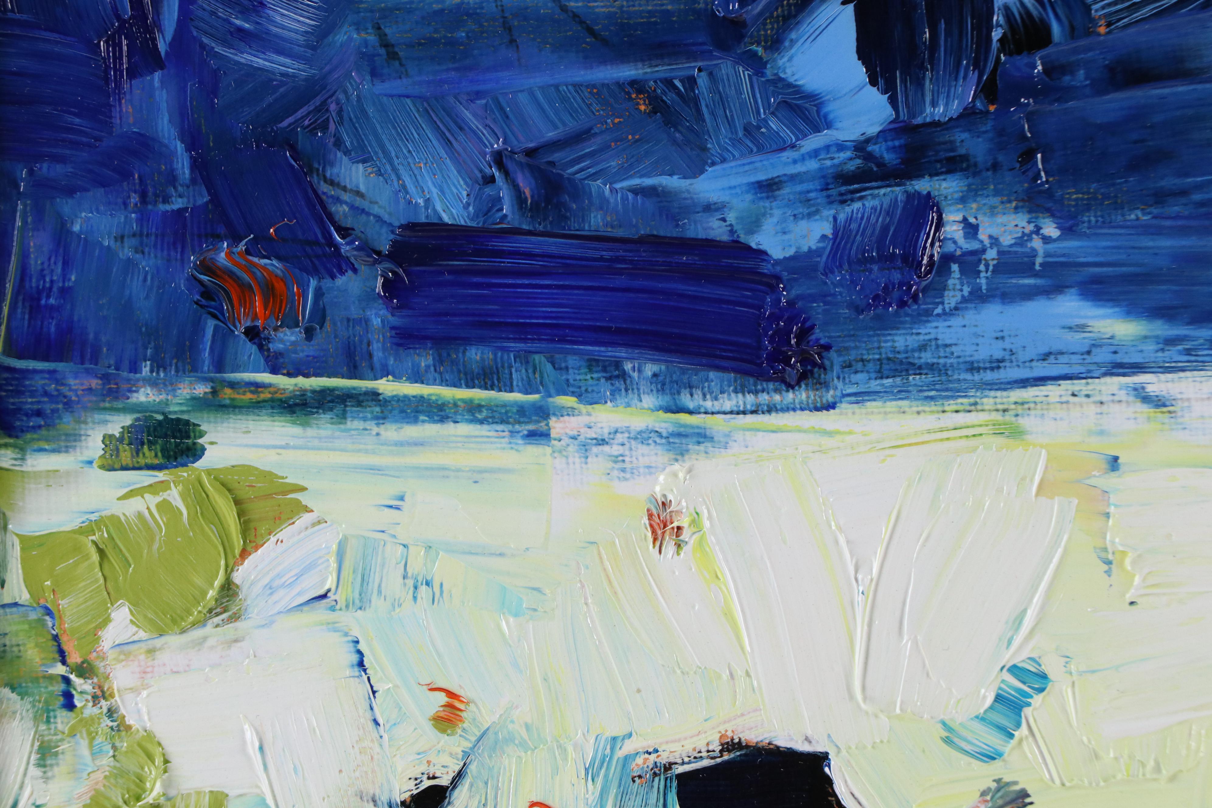 Serguei Novitchkov Stylized Landscape Oil Painting "Blazing Serenity," 2025