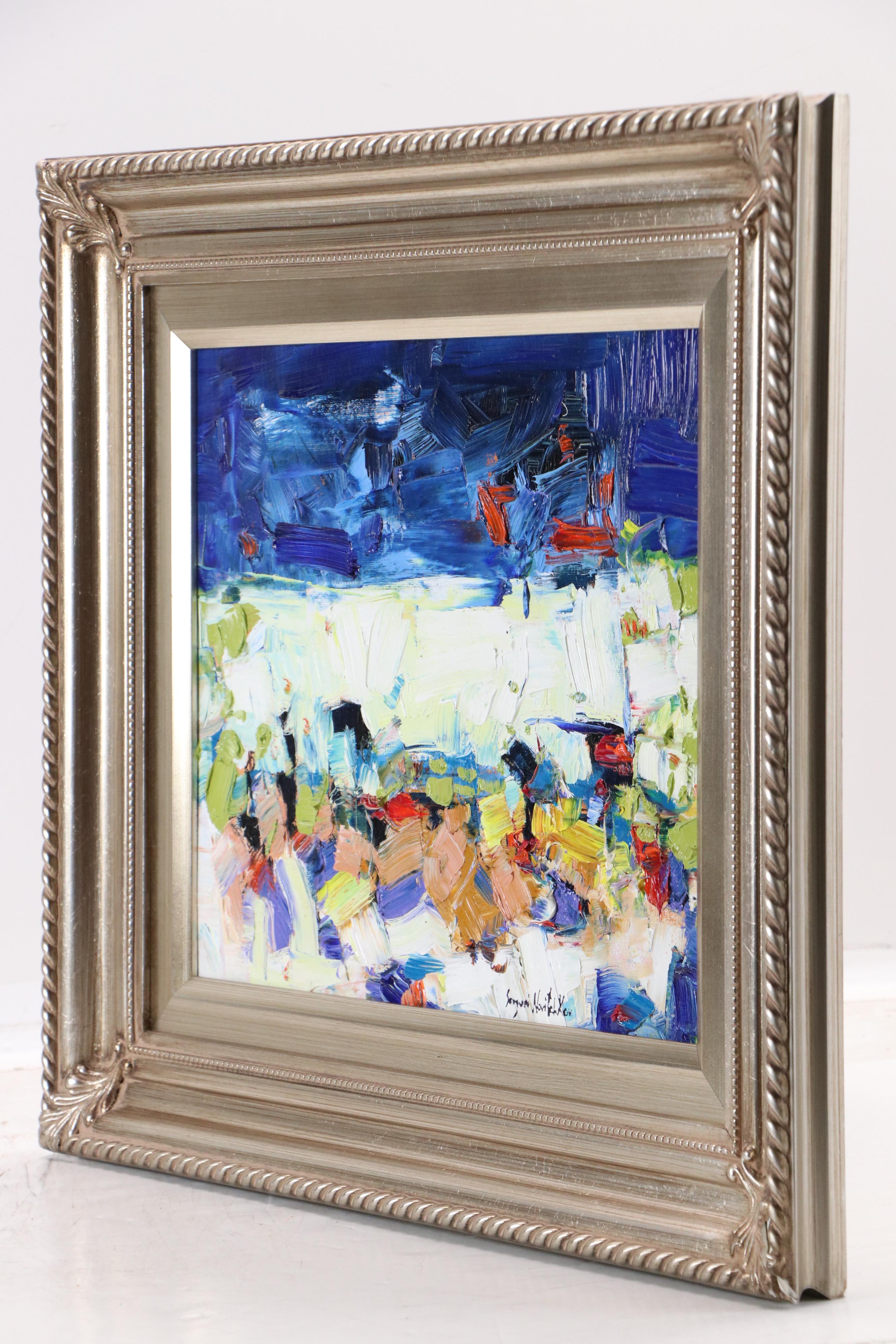 Serguei Novitchkov Stylized Landscape Oil Painting "Blazing Serenity," 2025