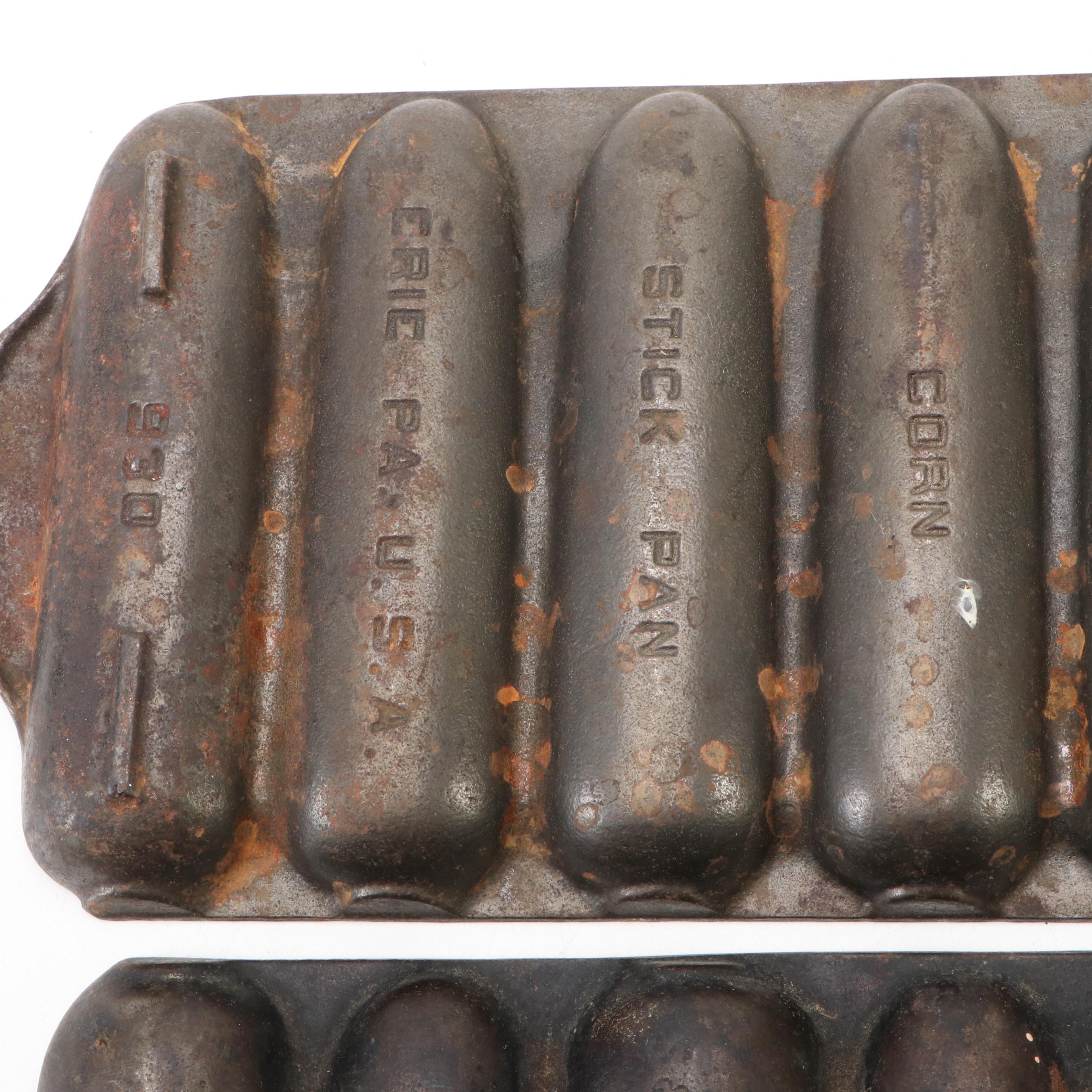 Griswold No. 273 and Wagner Junior Cast Iron Corn Stick Pans