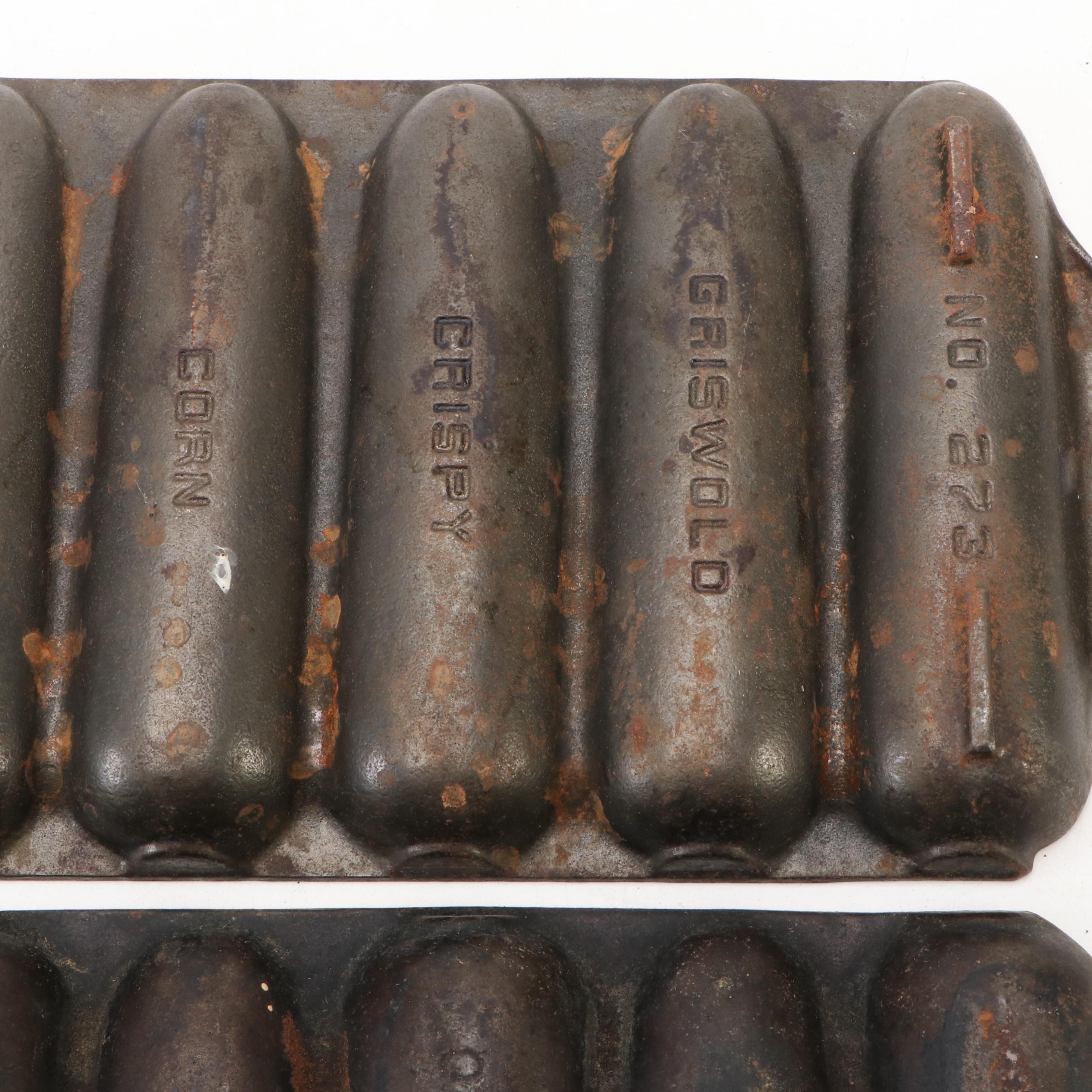 Griswold No. 273 and Wagner Junior Cast Iron Corn Stick Pans