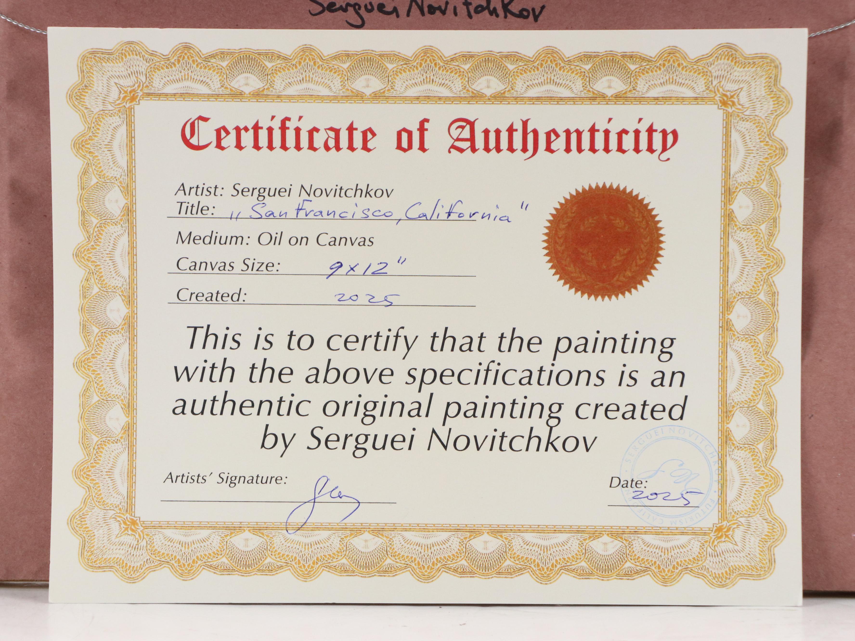 Serguei Novitchkov Stylized Landscape Oil Painting "San Francisco," 2025