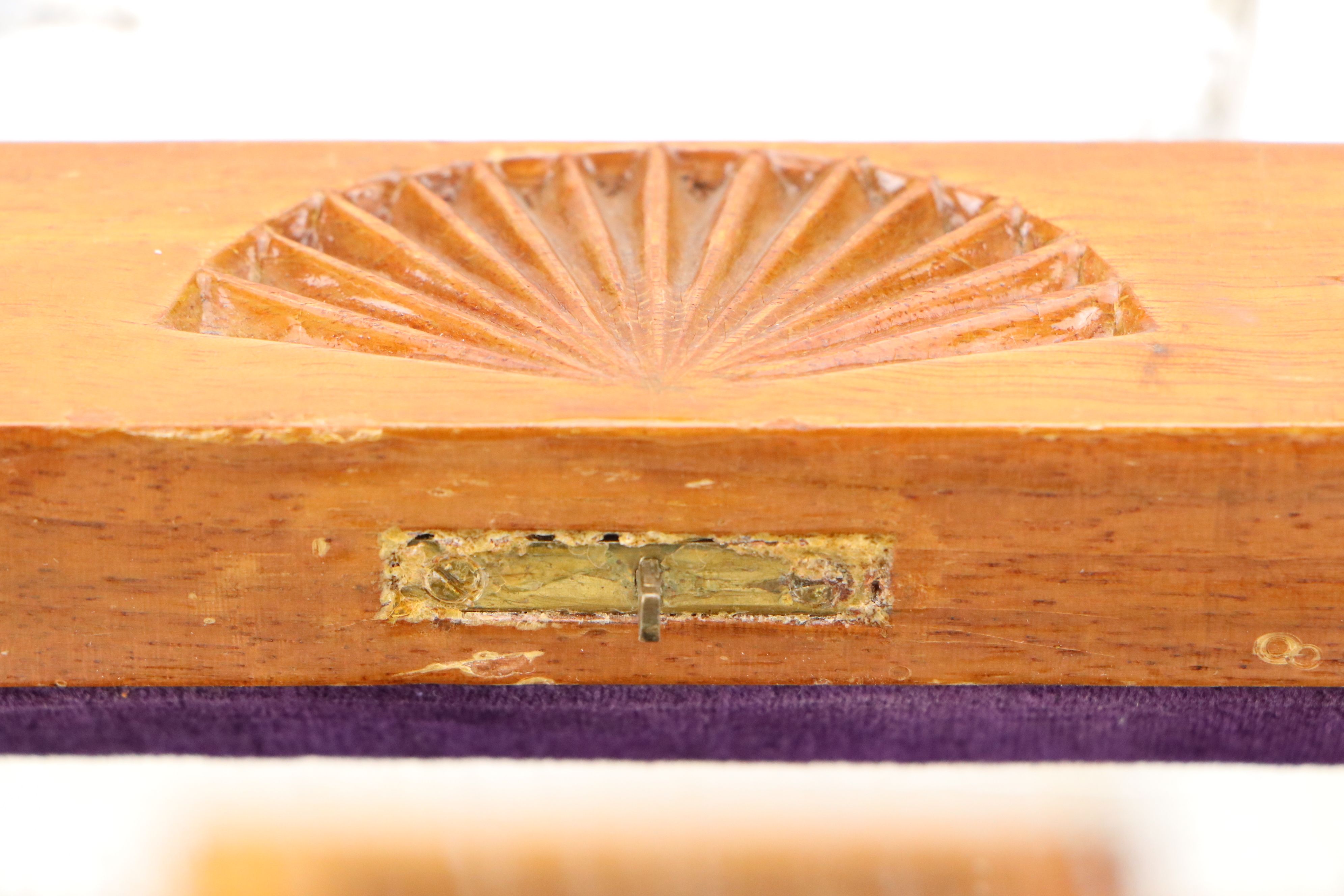 Folk Art Style Fancy Carved Wood Jewelry Box, 20th Century