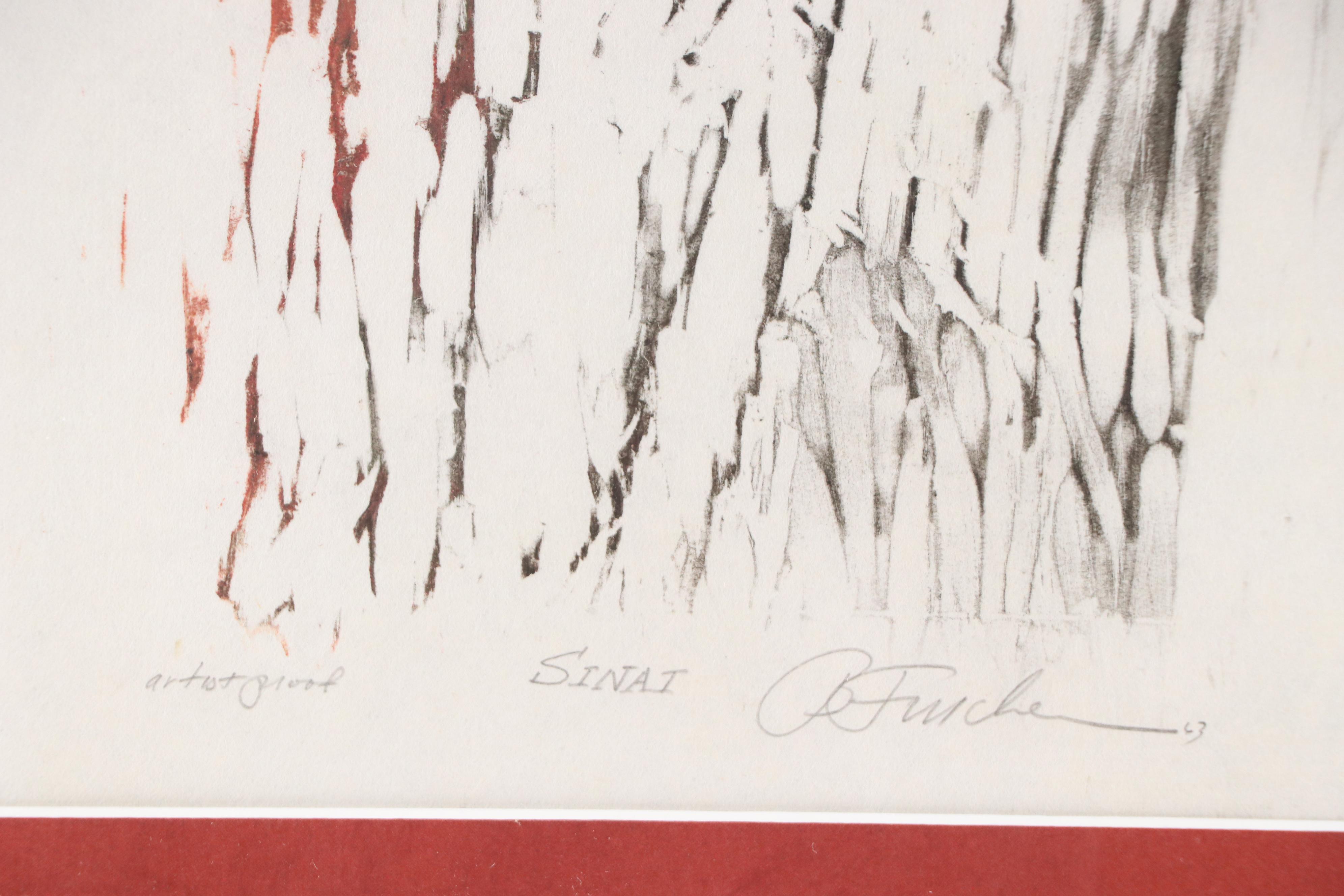 Bill Firschien Moses Relief Print "Sinai," 1963