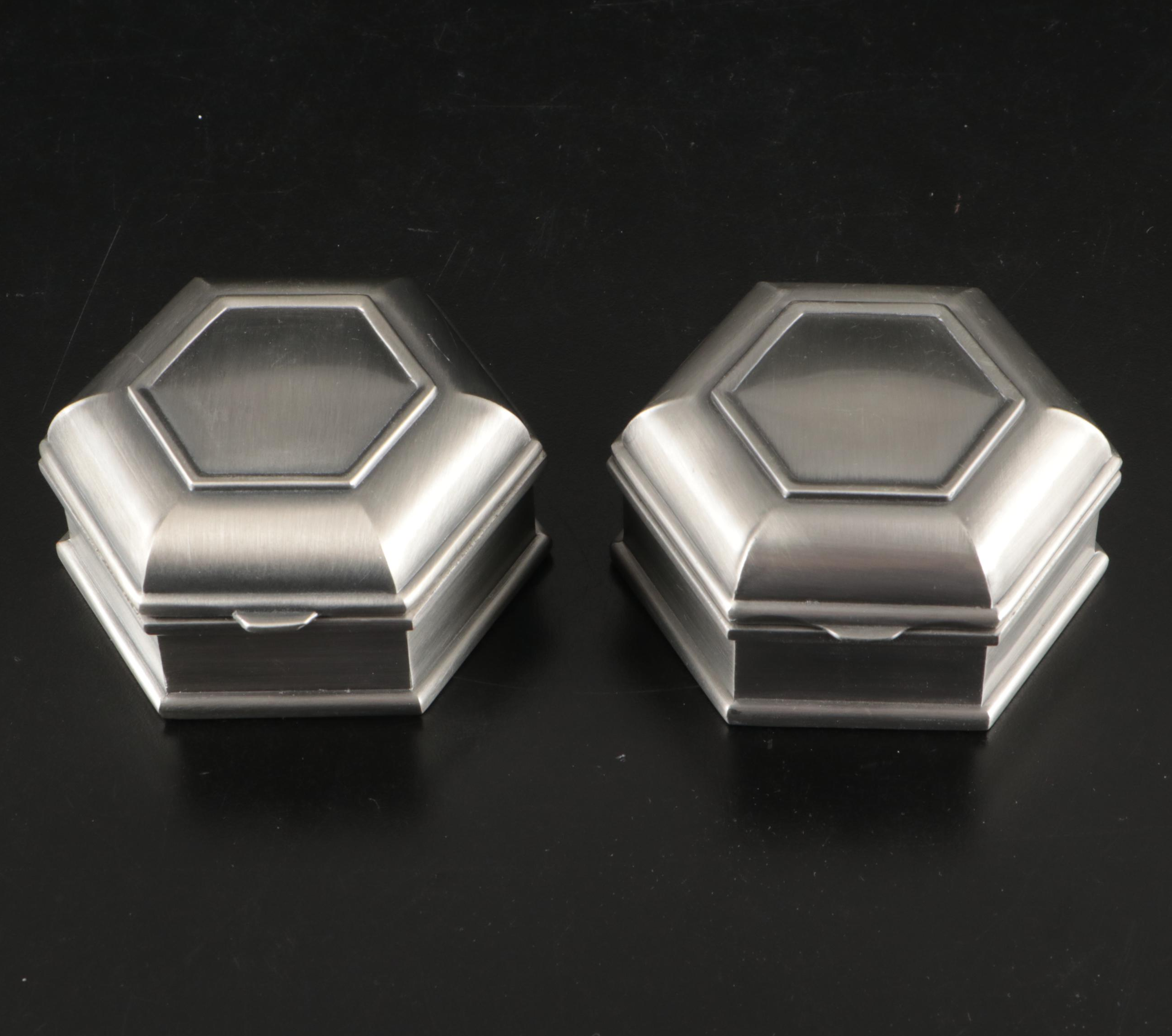 Assortment of Metal Jewelry Display Boxes and Coin Banks