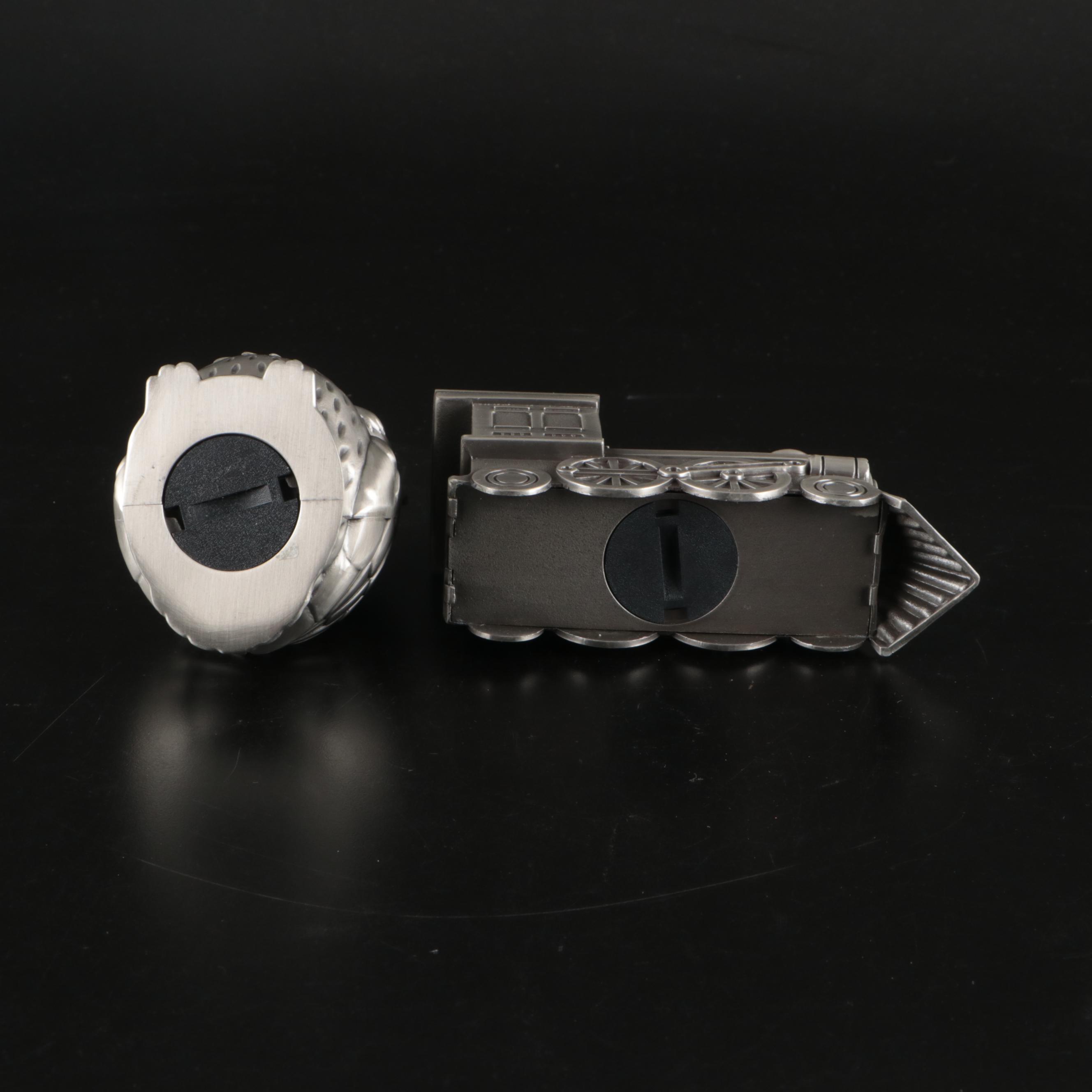 Assortment of Metal Jewelry Display Boxes and Coin Banks