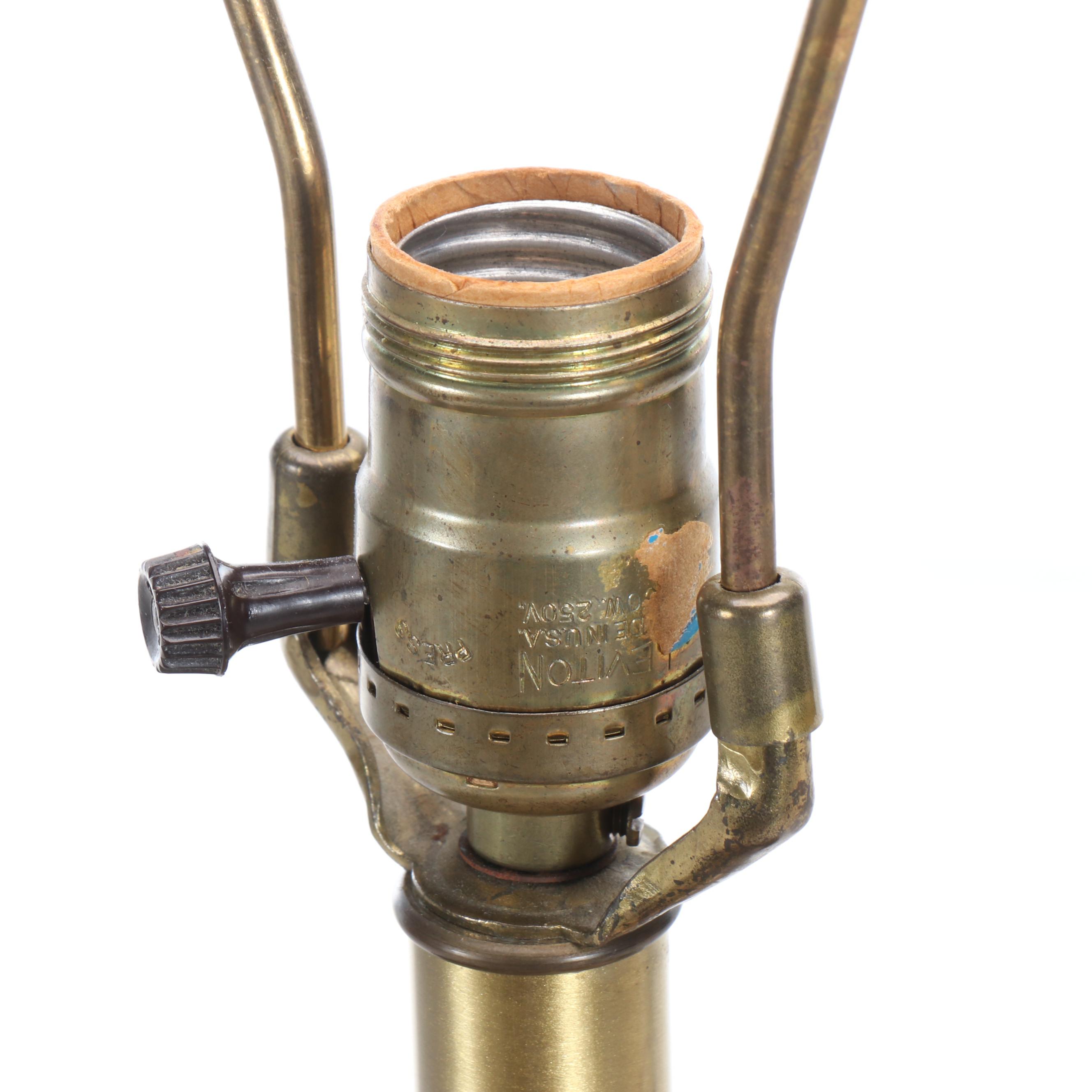 Indo-Persian Style Pierced Brass Elephant Pattern Censer Orb Table Lamp