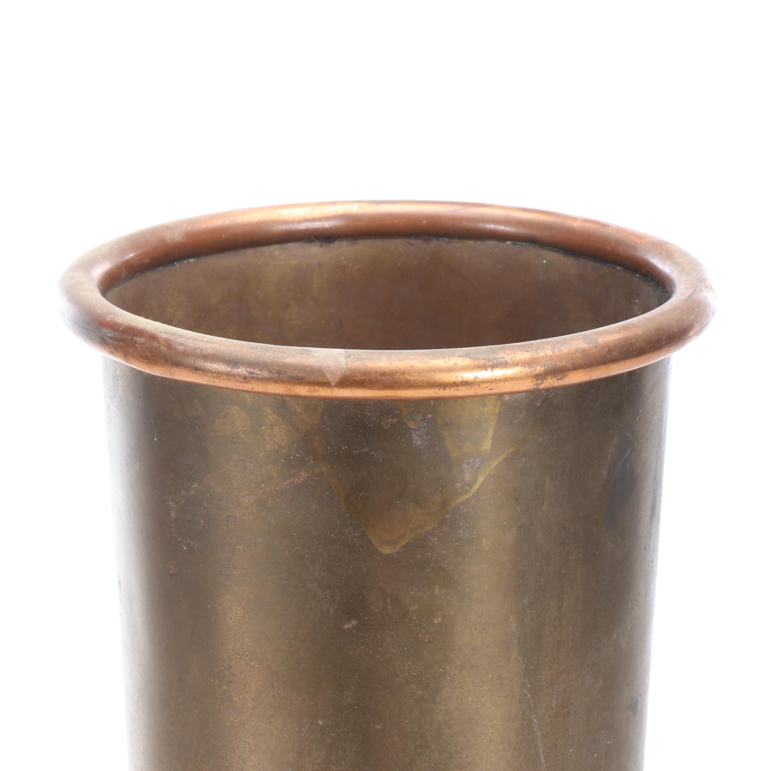 Art Nouveau Style Copper Alloy Umbrella Stand, 20th Century