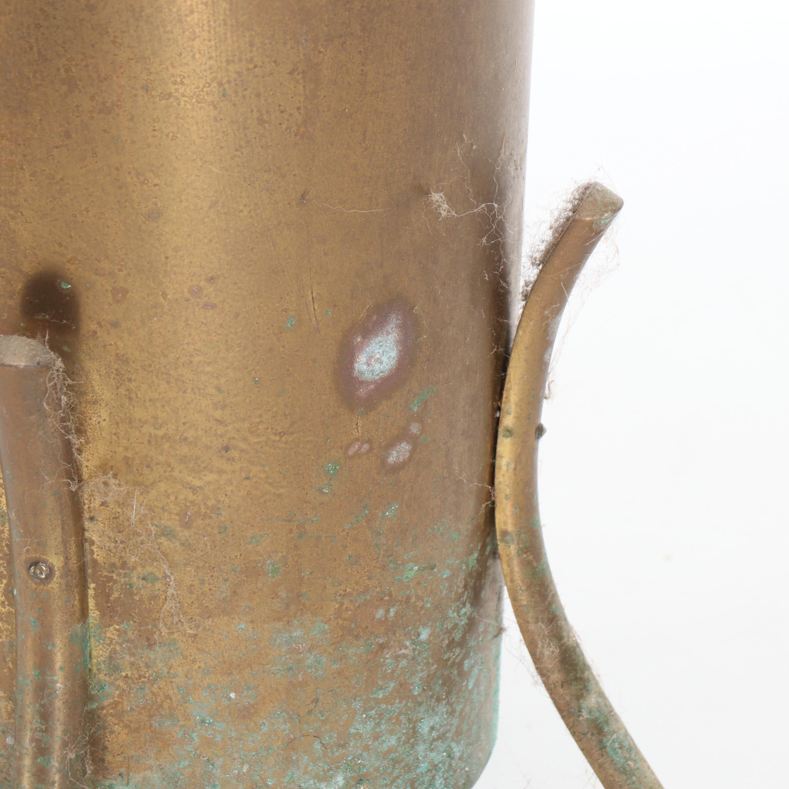 Art Nouveau Style Copper Alloy Umbrella Stand, 20th Century