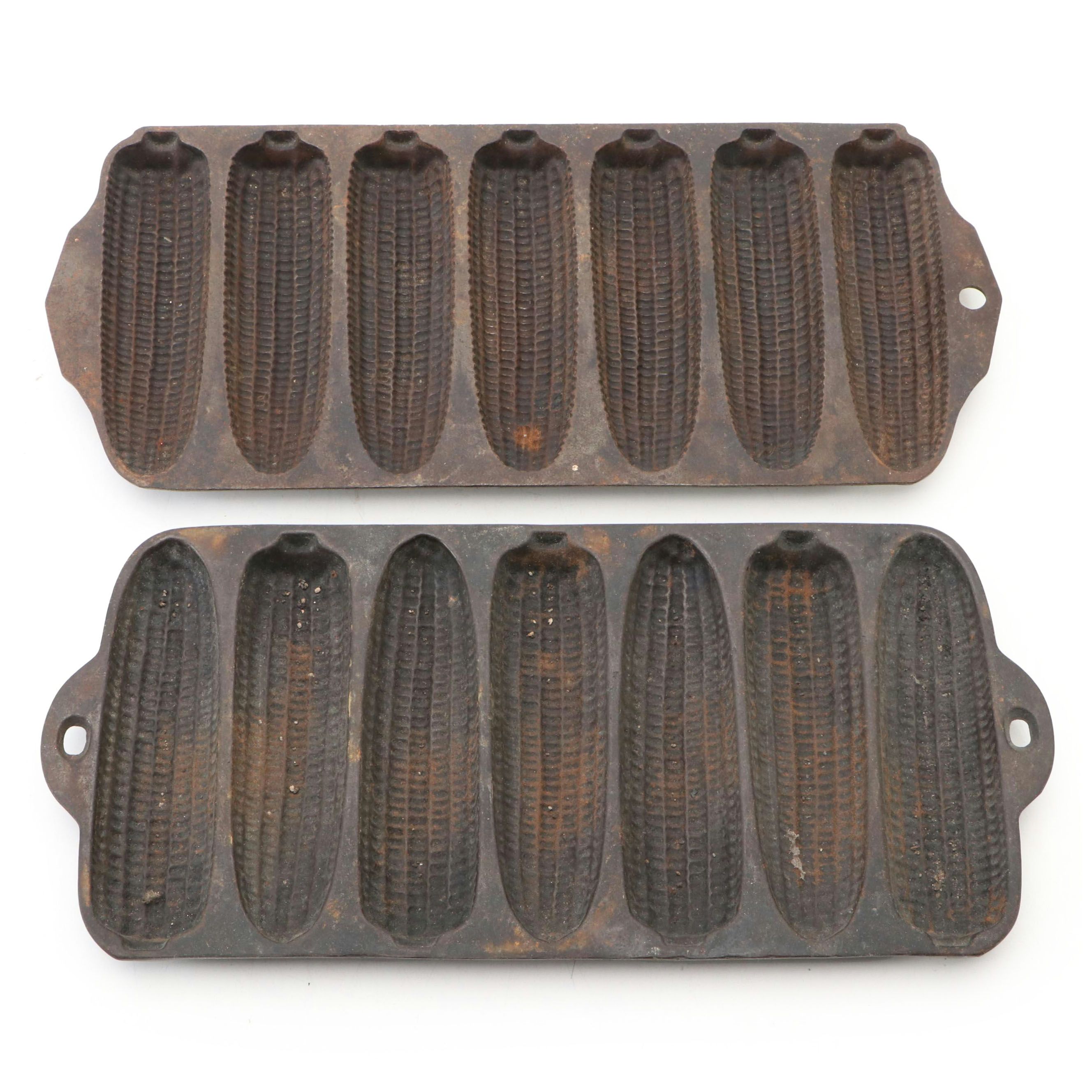 Griswold No. 273 and Wagner Junior Cast Iron Corn Stick Pans