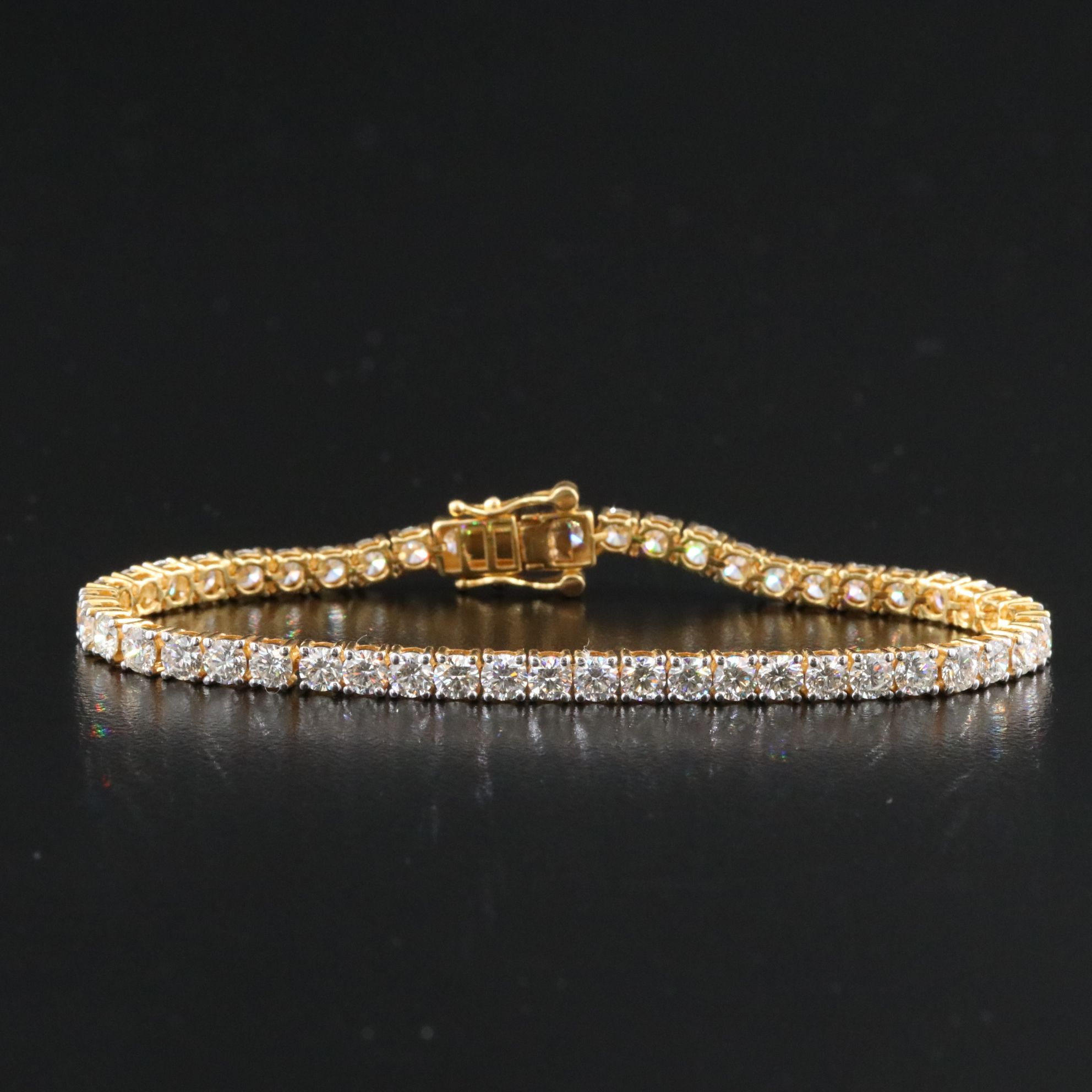 14K 6.36 CTW Diamond Line Bracelet