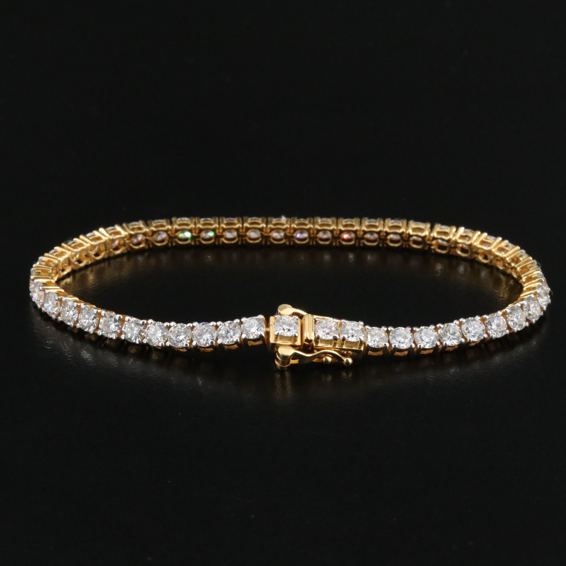 14K 6.36 CTW Diamond Line Bracelet
