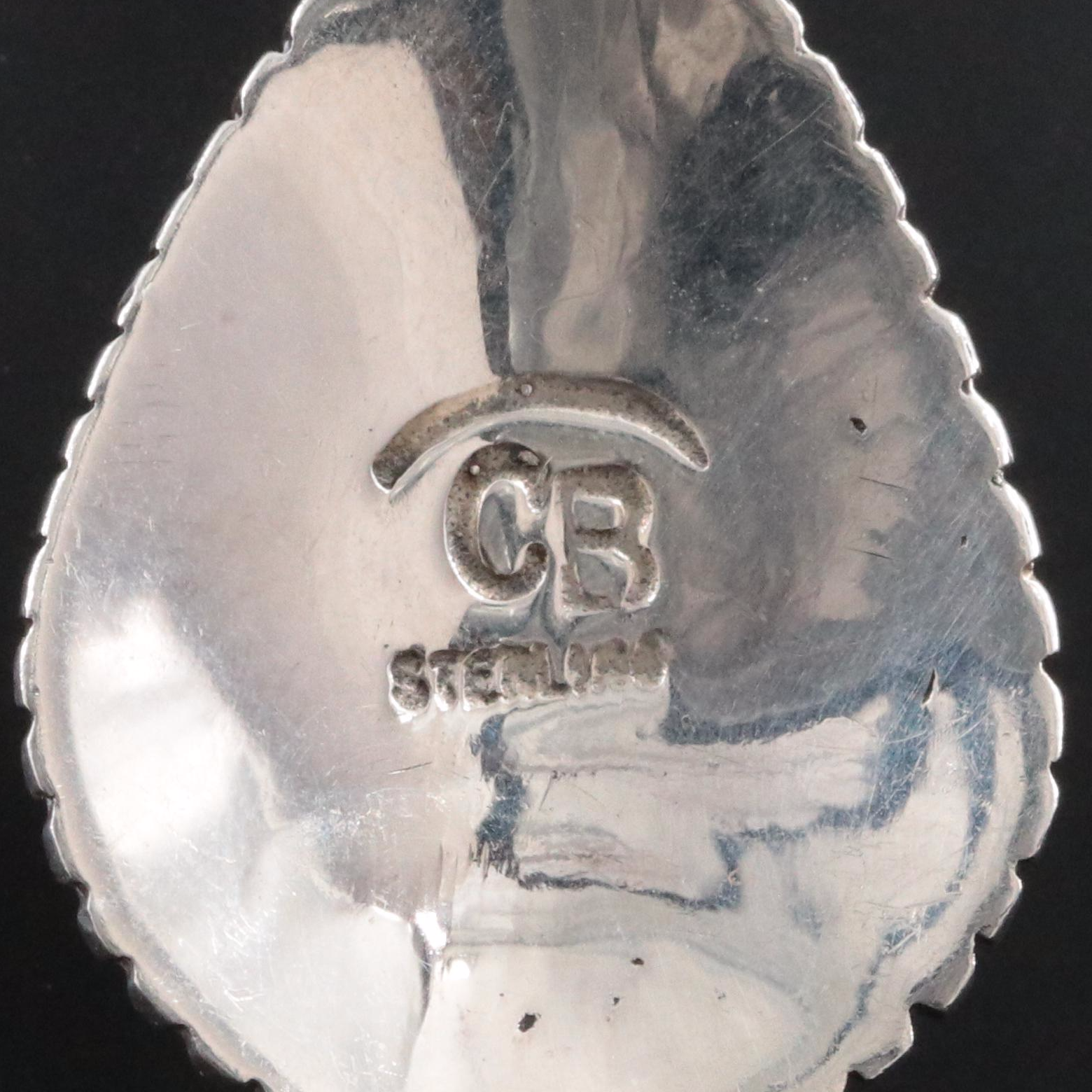 Charlie Bowie Navajo Diné Sterling Turquoise Pendant Necklace