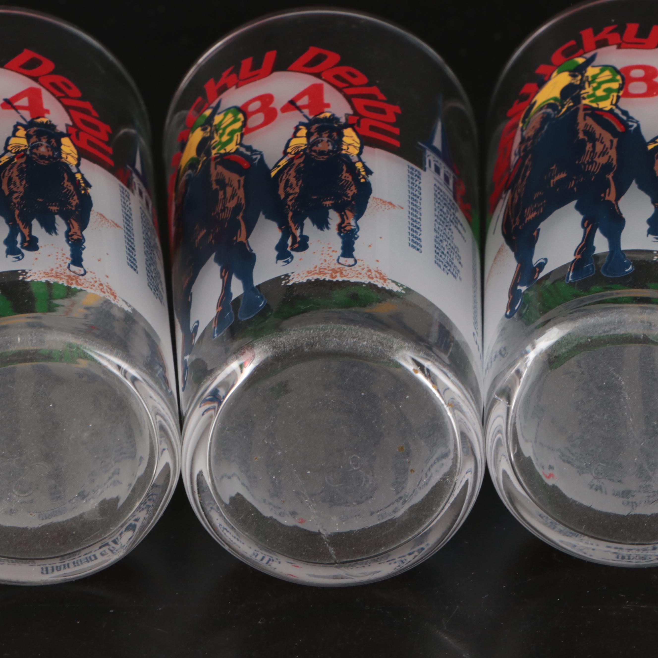 Kentucky Derby Commemorative Drinking Glasses, 1975-2008