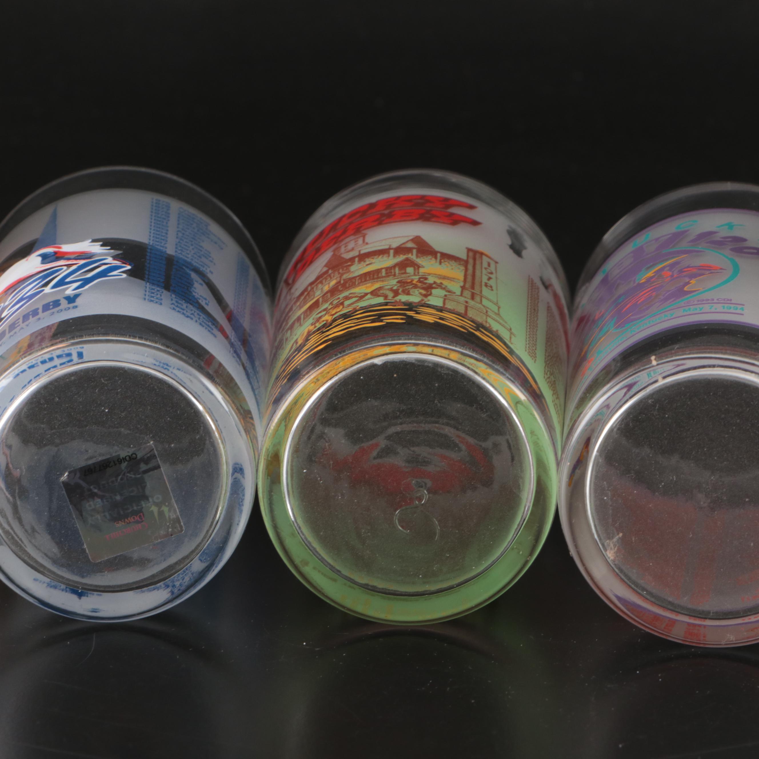 Kentucky Derby Commemorative Drinking Glasses, 1975-2008