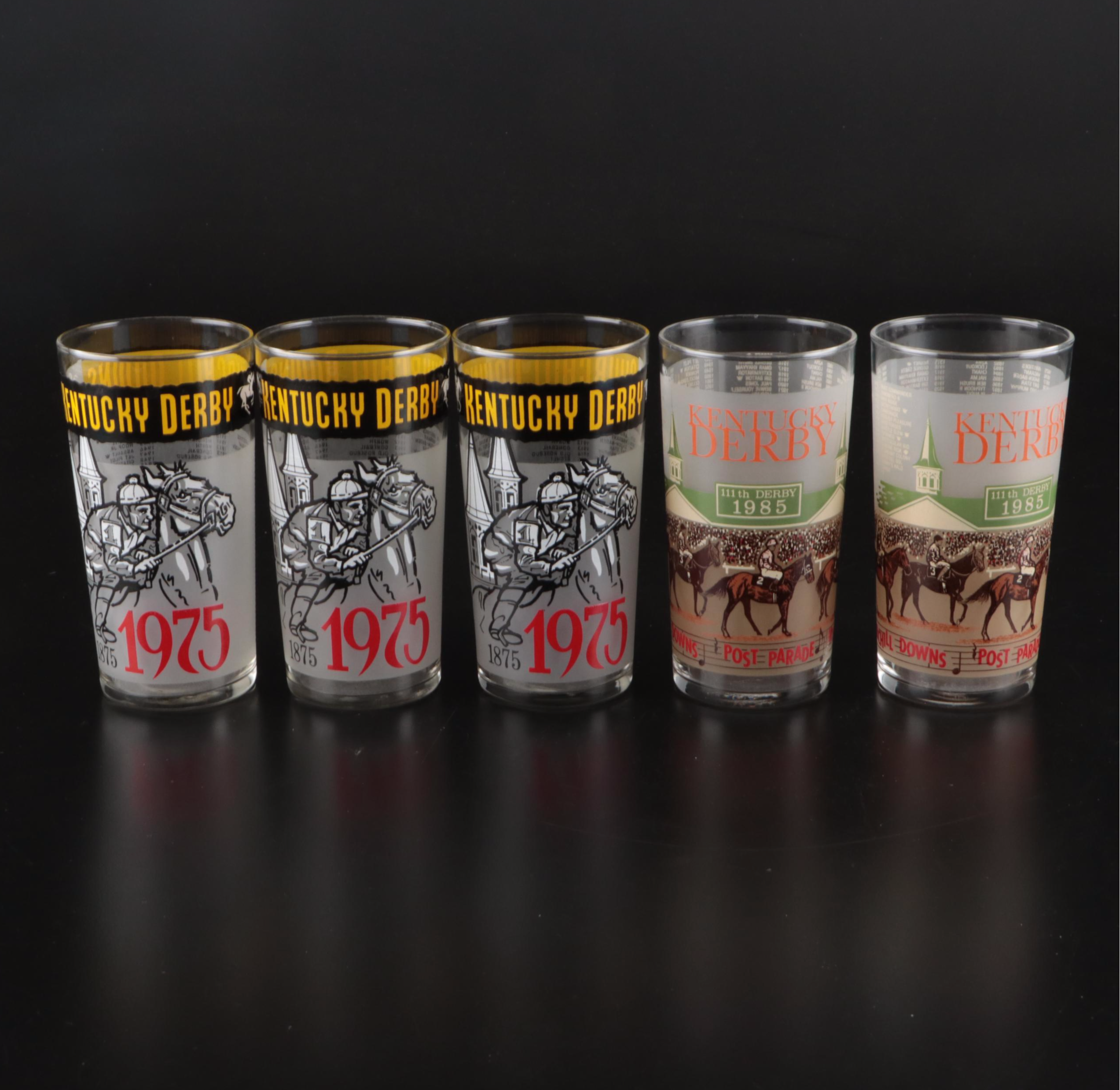 Kentucky Derby Commemorative Drinking Glasses, 1975-2008