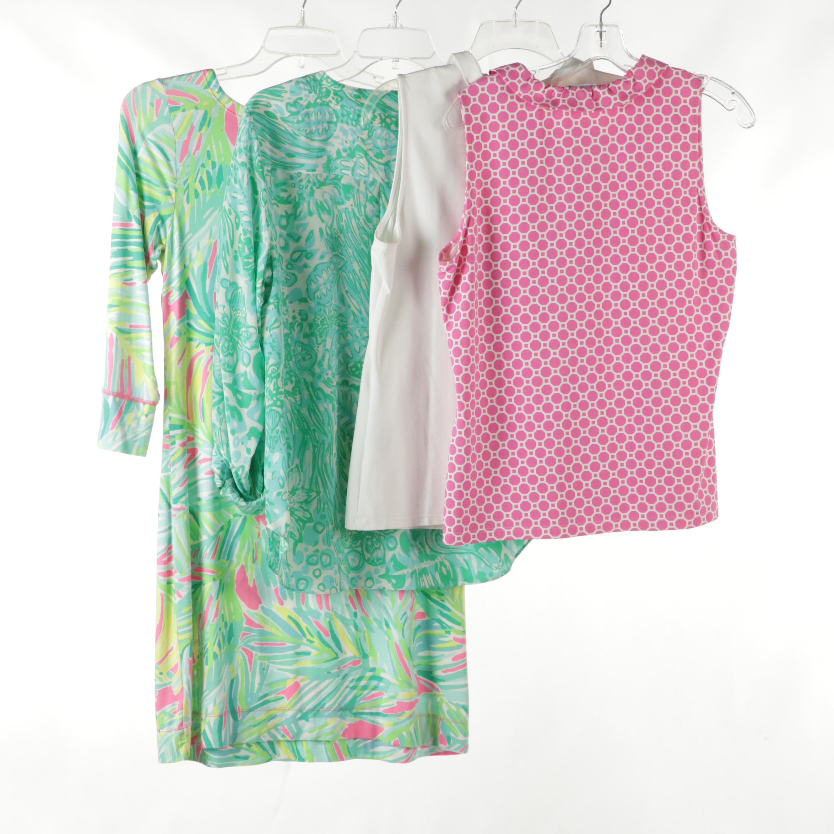 Lilly Pulitzer Printed Blouse and Dress with J. McLaughlin Sleeveless Tops