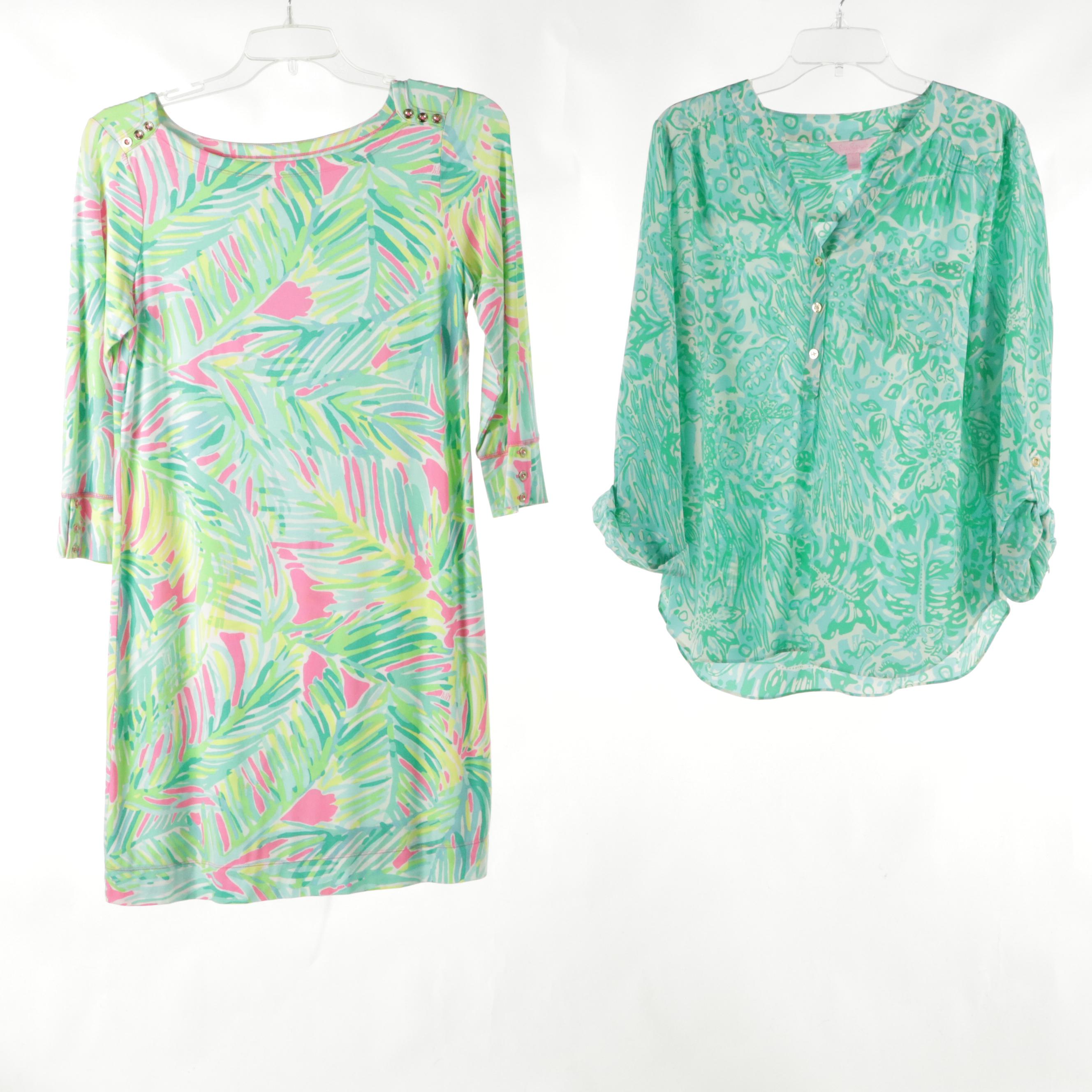 Lilly Pulitzer Printed Blouse and Dress with J. McLaughlin Sleeveless Tops