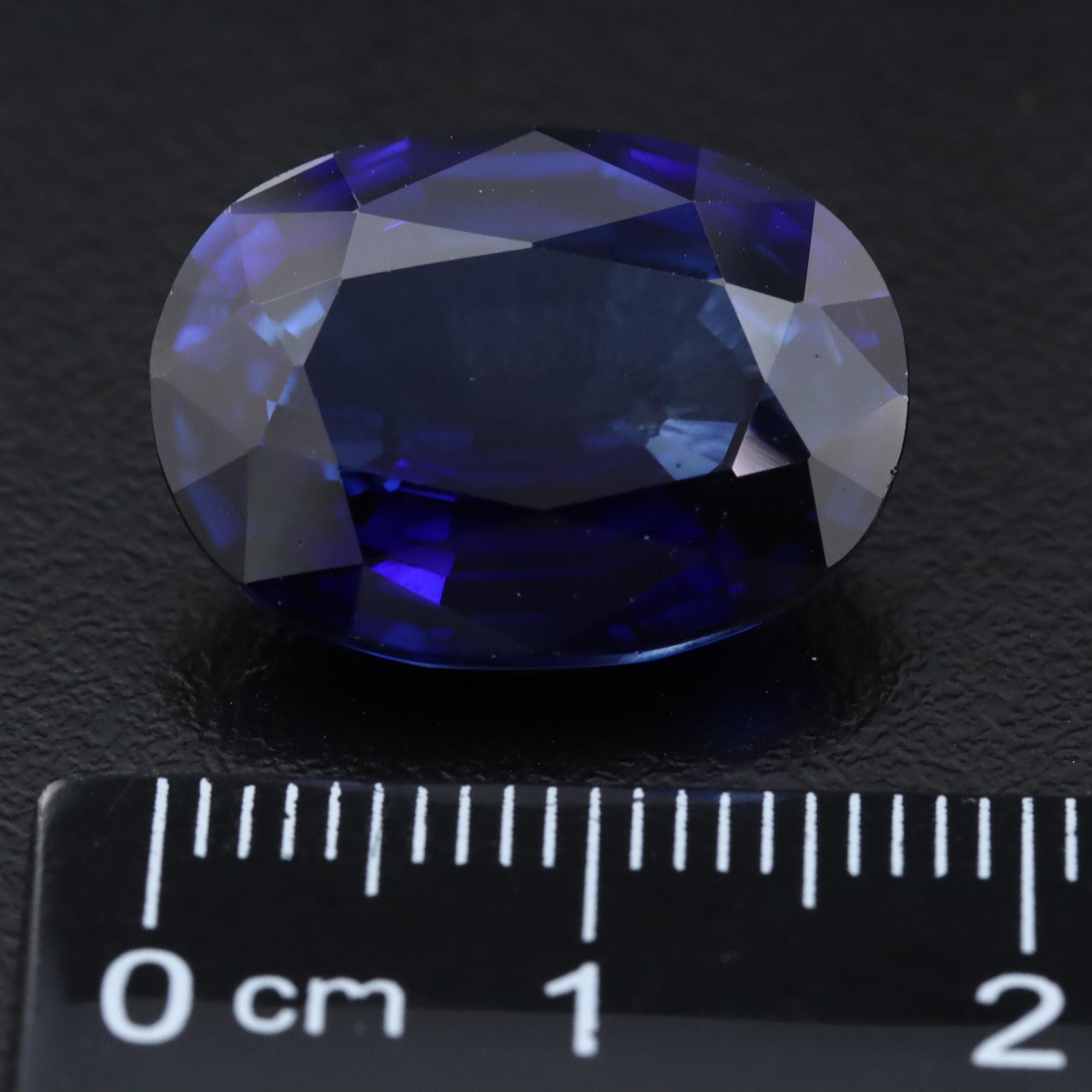 Loose 16.36 CT Lab Grown Sapphire