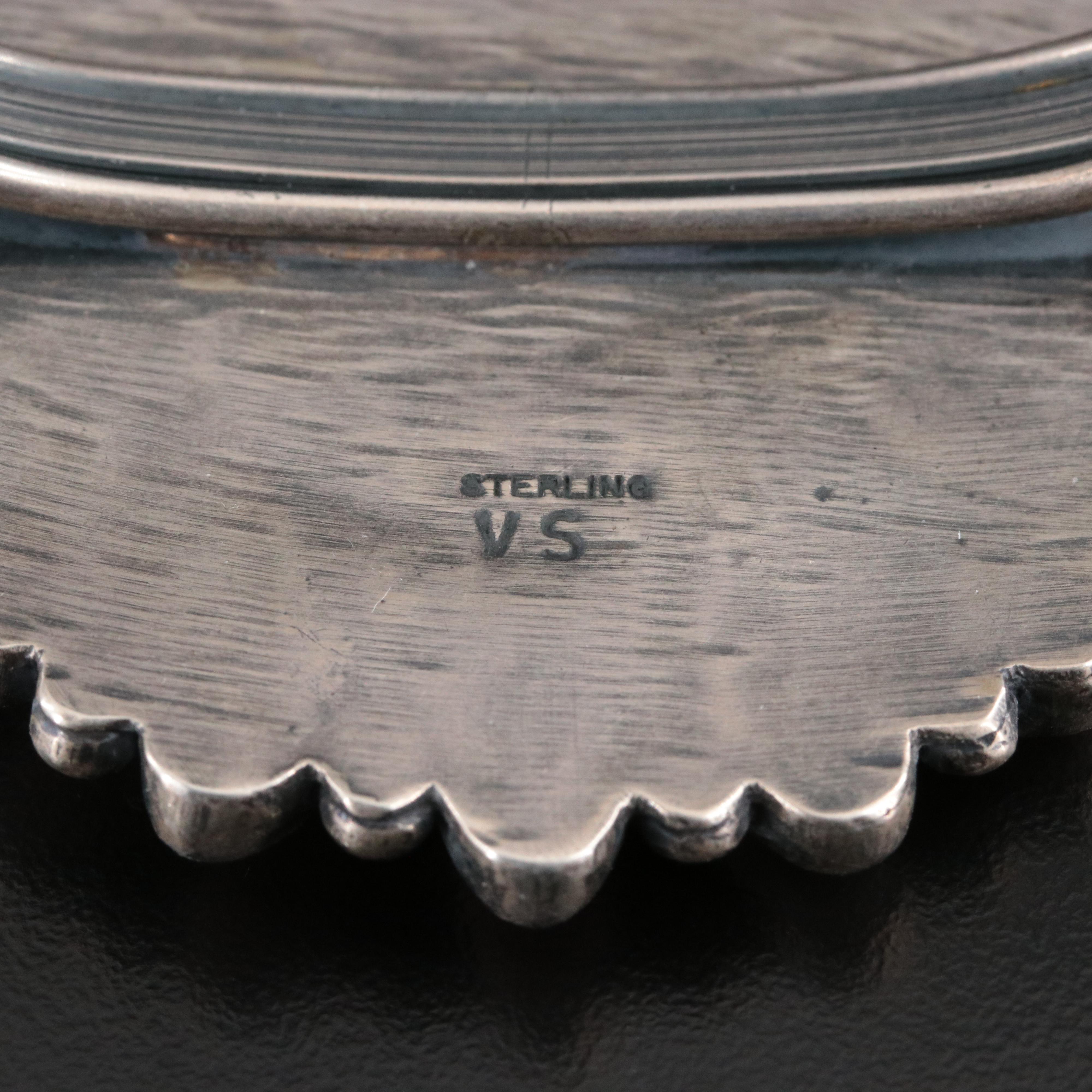 Western Signed Sterling Shell and Turquoise Cluster Cuff Bracelet