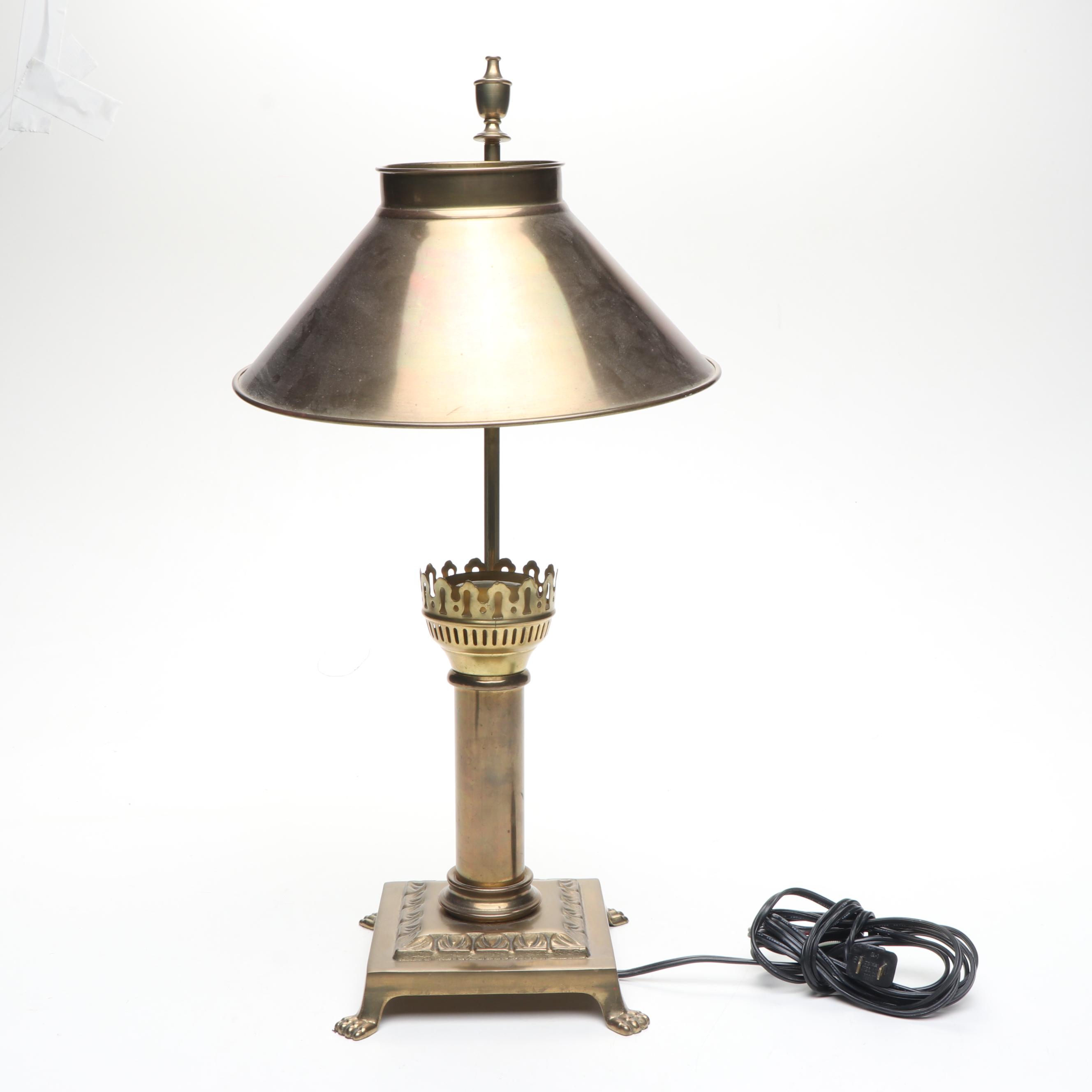 Orient Express Style Brass Padfoot Rail Car Lamp, Mid to Late 20th Century