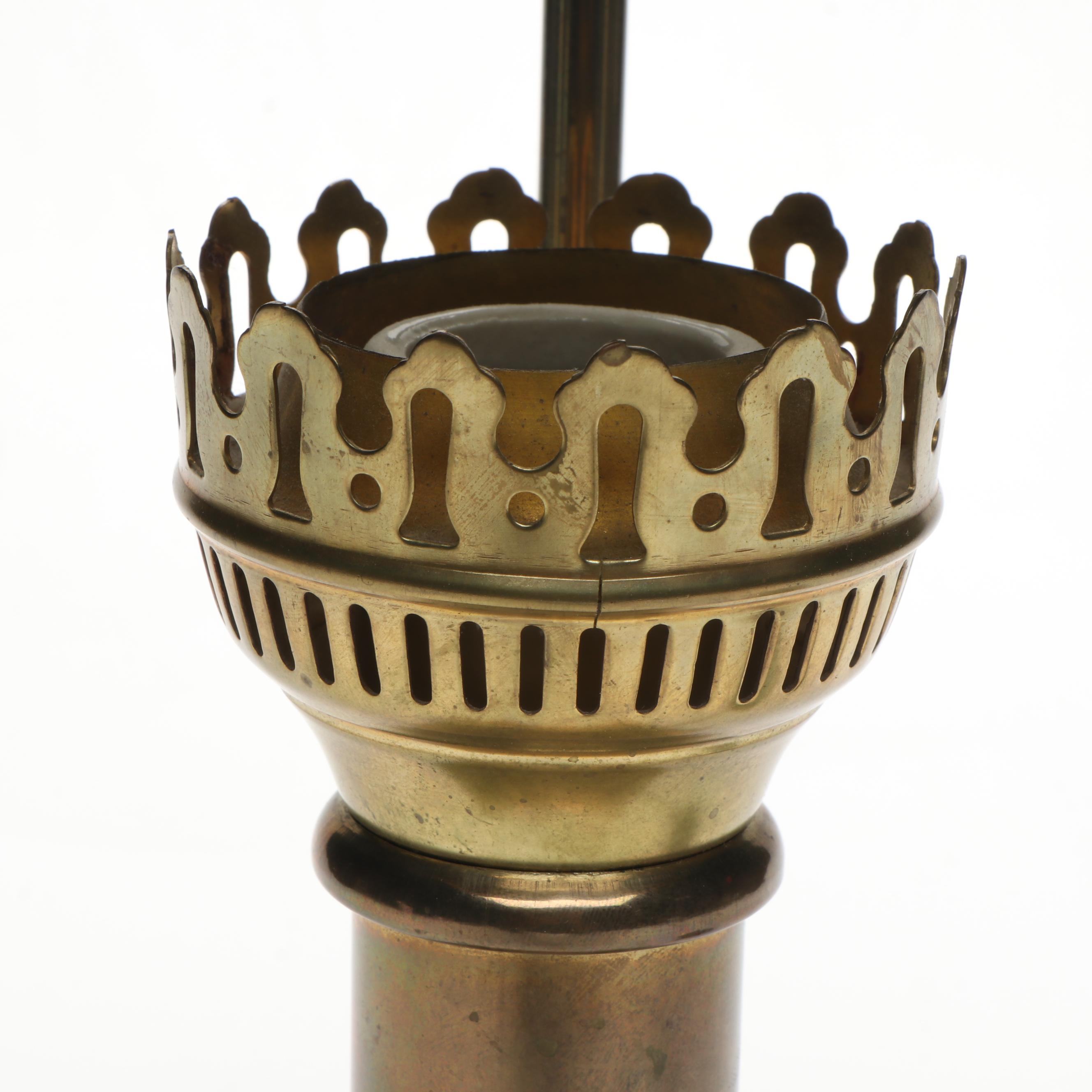 Orient Express Style Brass Padfoot Rail Car Lamp, Mid to Late 20th Century