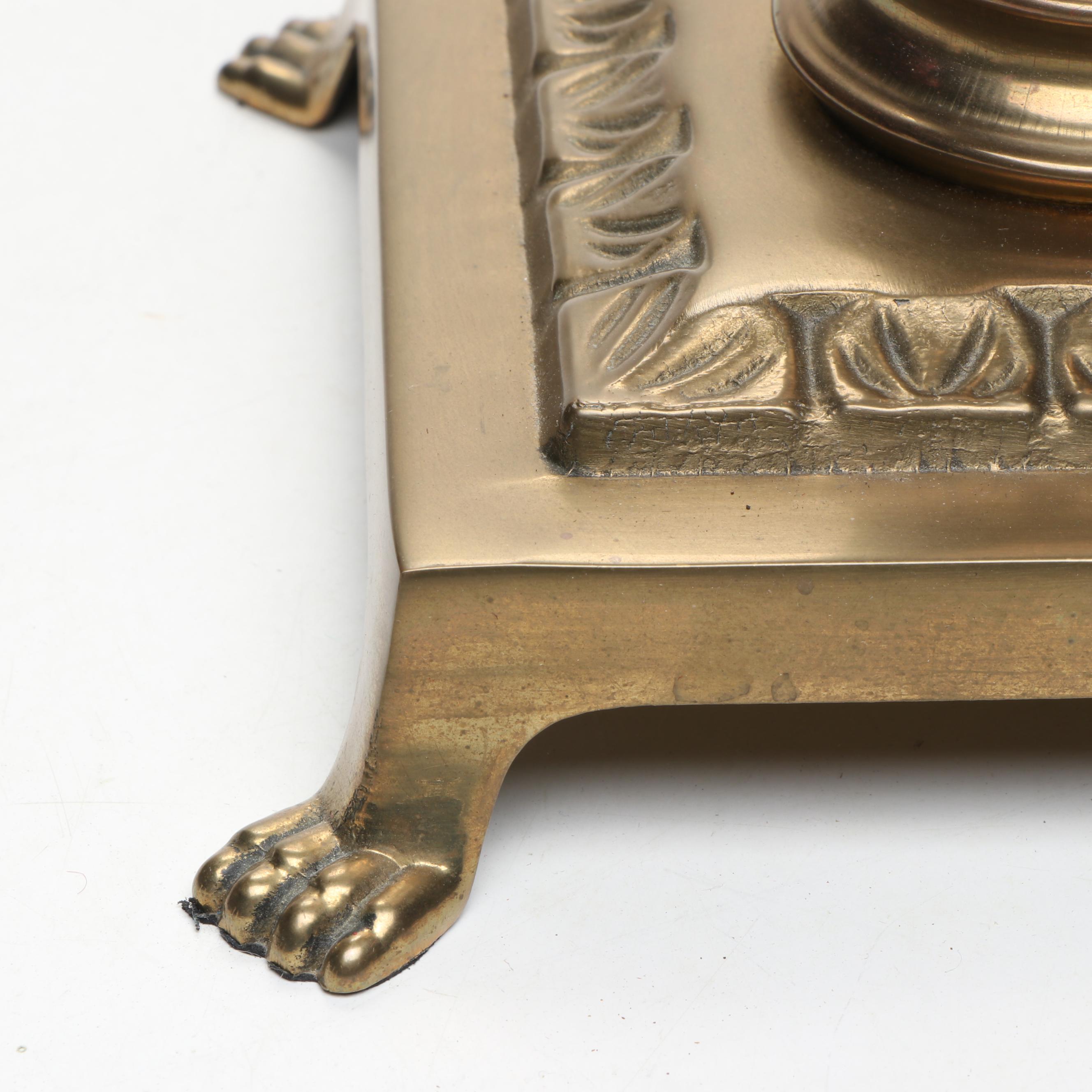 Orient Express Style Brass Padfoot Rail Car Lamp, Mid to Late 20th Century