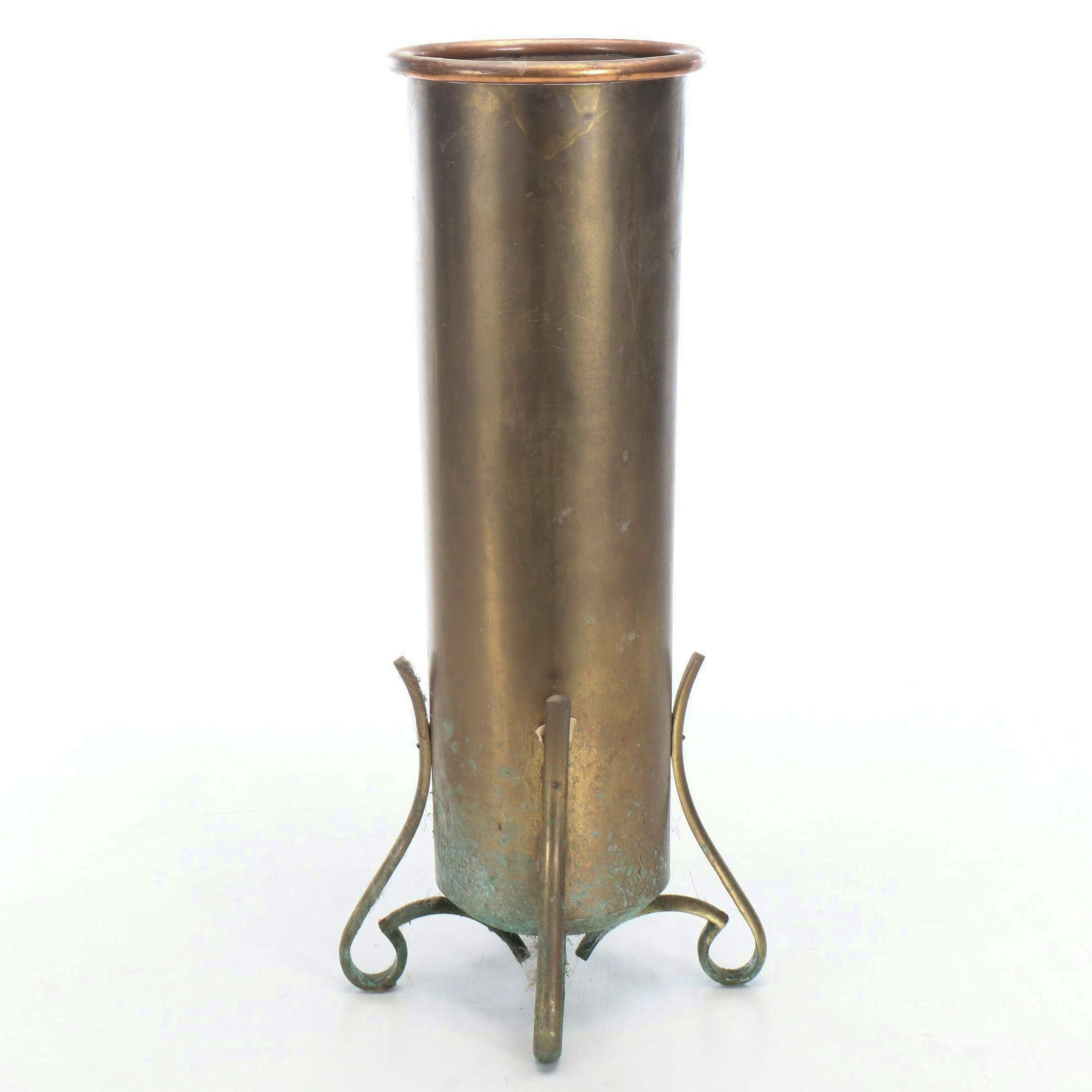 Art Nouveau Style Copper Alloy Umbrella Stand, 20th Century