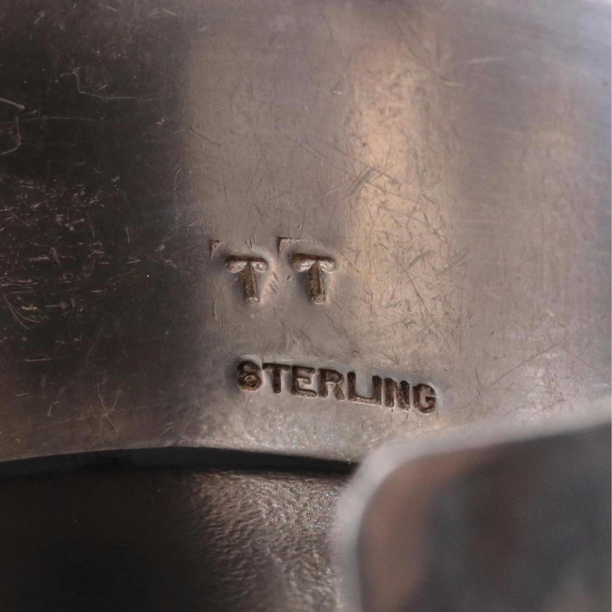 Southwestern Signed Sterling Coral Cuff Bracelet