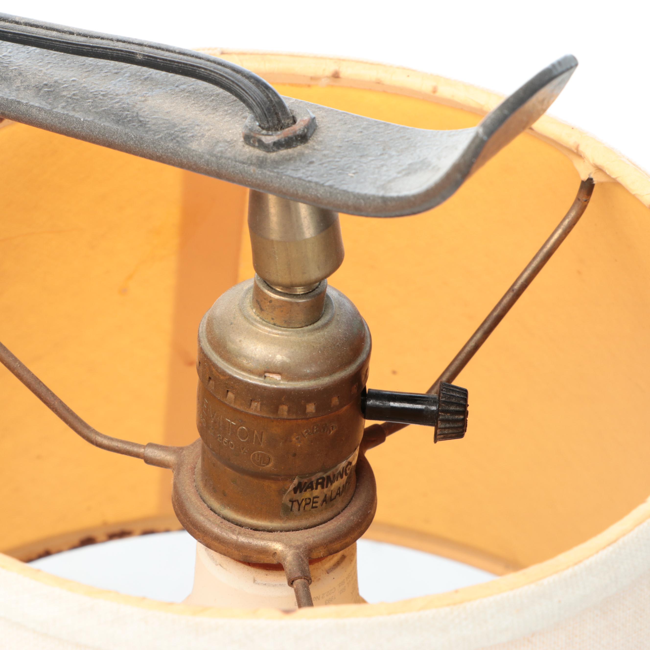 Colonial Revival Style Wrought Iron Floor Lamps